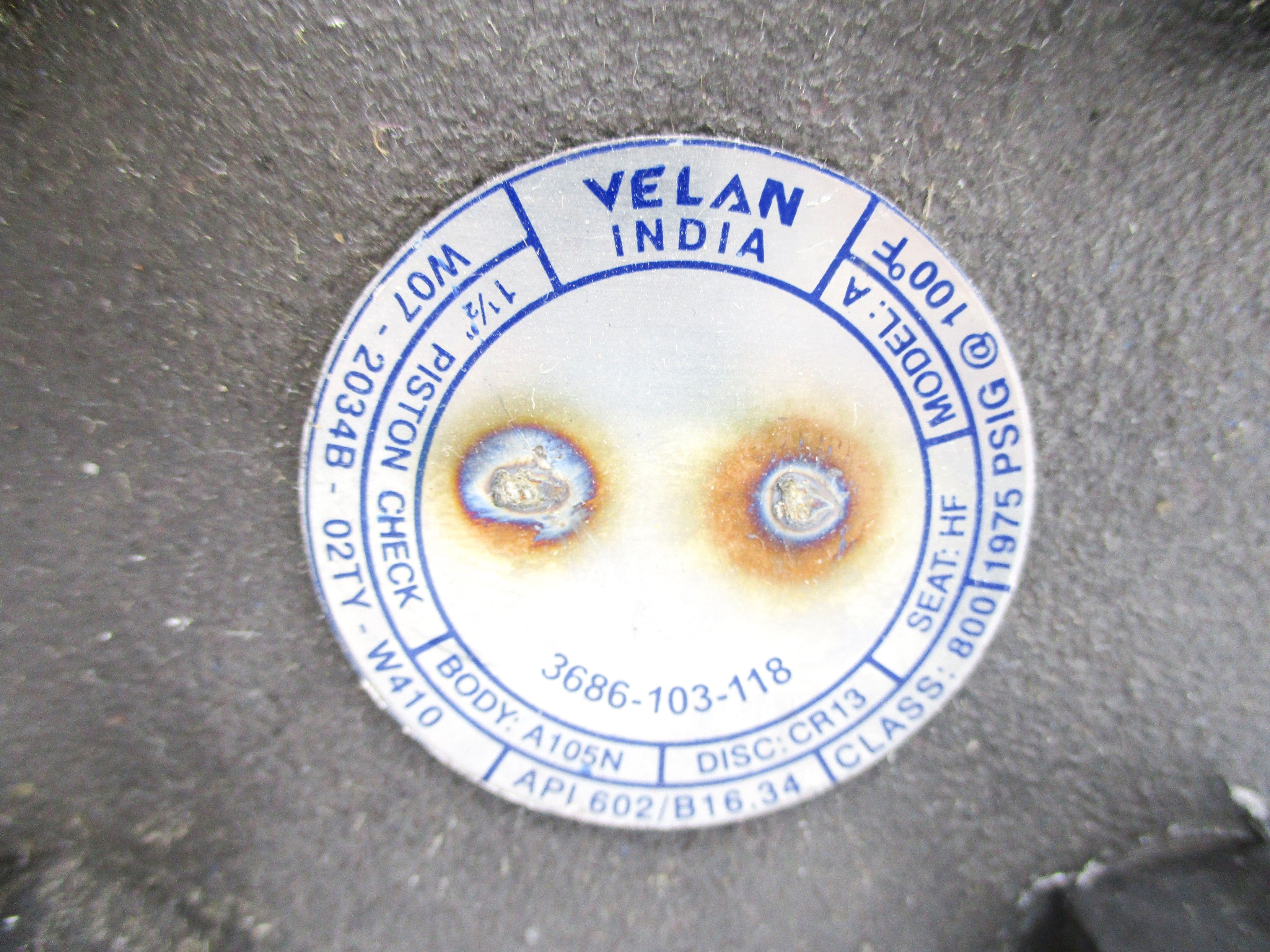 VELAN W07-2034B-02TY-W410 NSNP