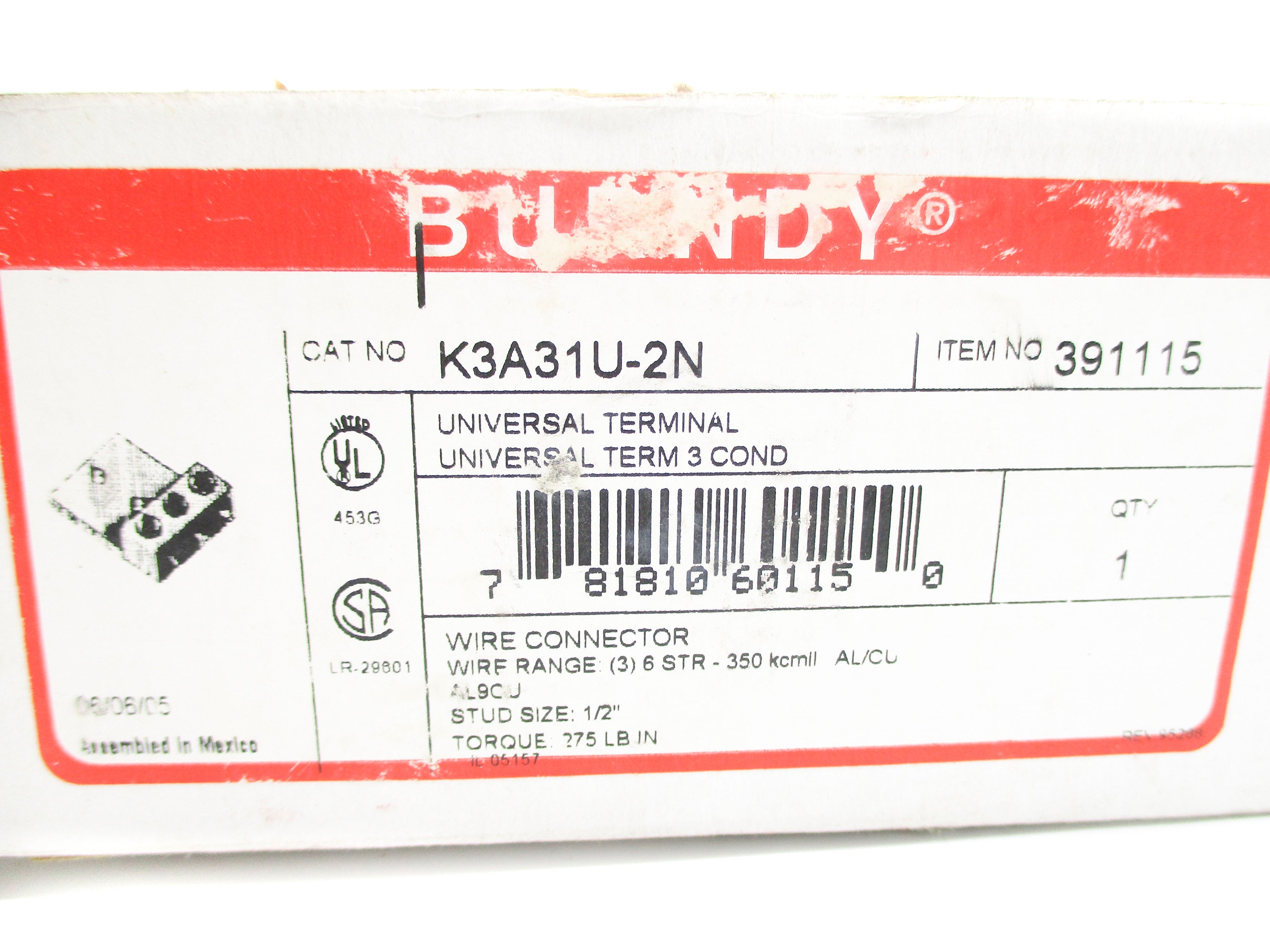 BURNDY K3A31U-2N NSMP