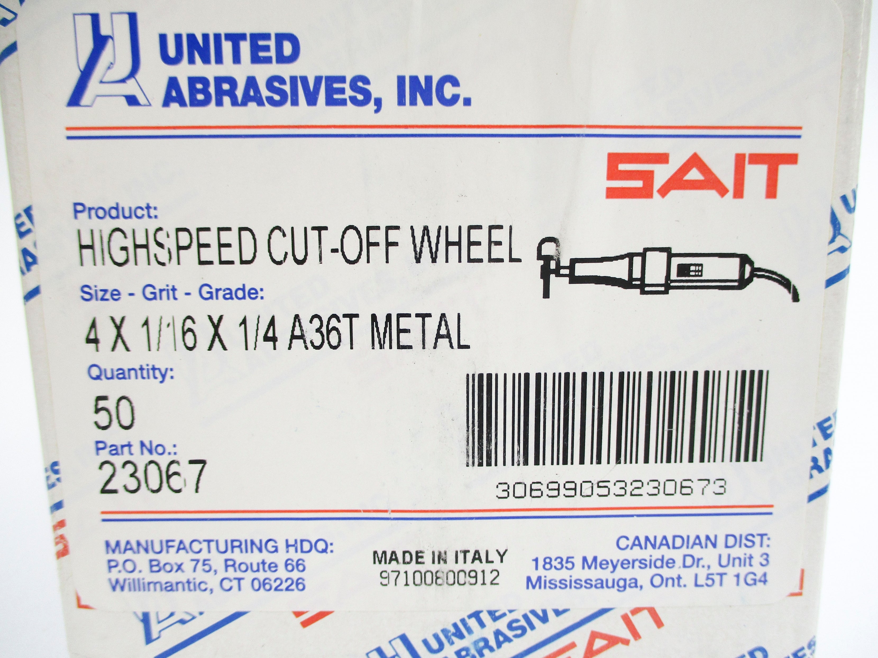 UNITED ABRASIVES-SAIT 23067 (PKG OF 50) NSMP