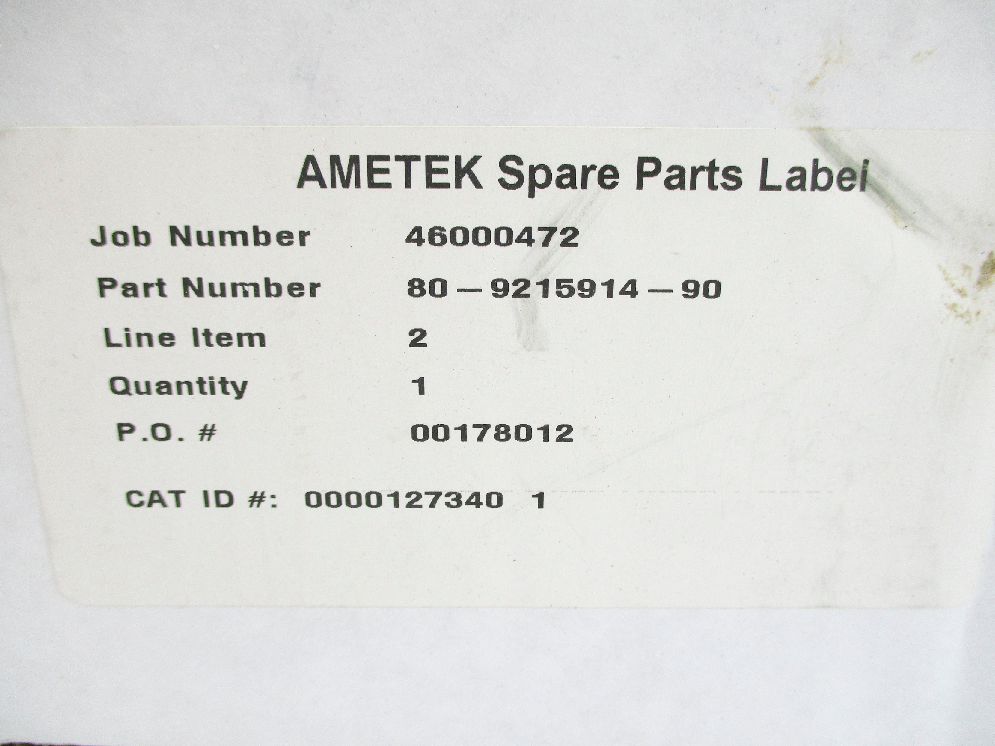 AMETEK 80-9215914-90 REV. B NSMP