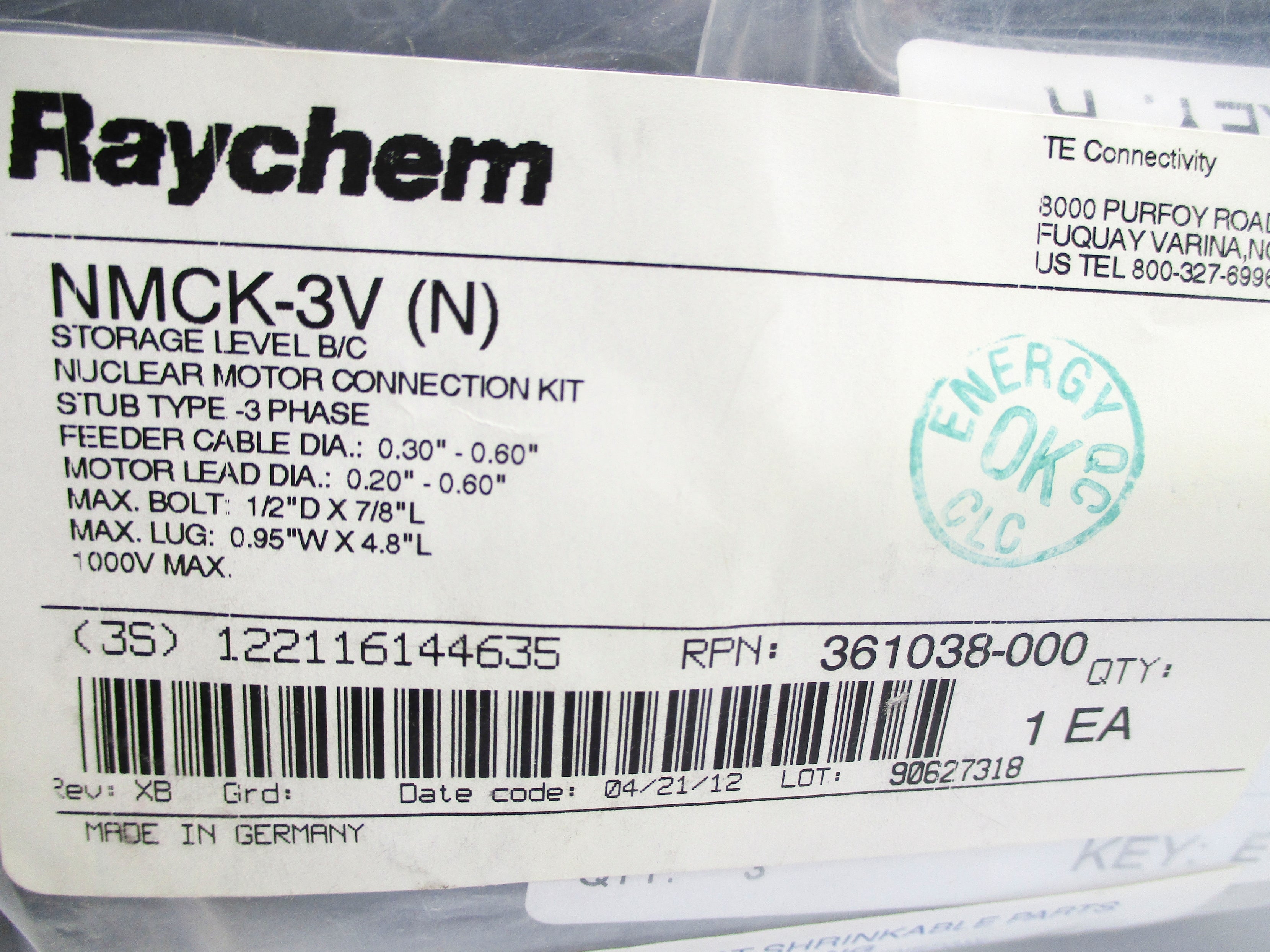 RAYCHEM NMCK-3V(N) NSMP