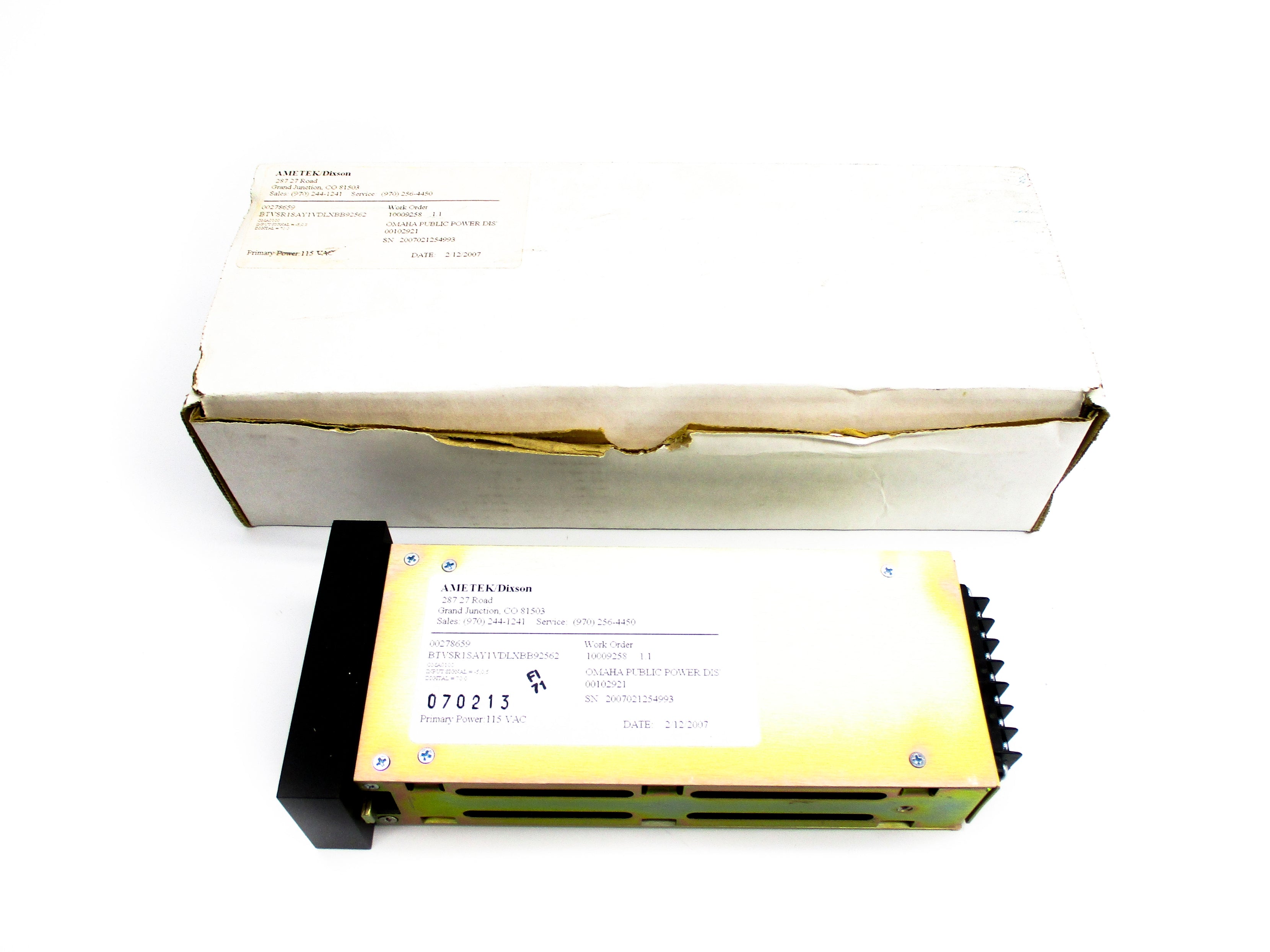 AMETEK BTVSR1SAY1VDLXBB92562 NSMP