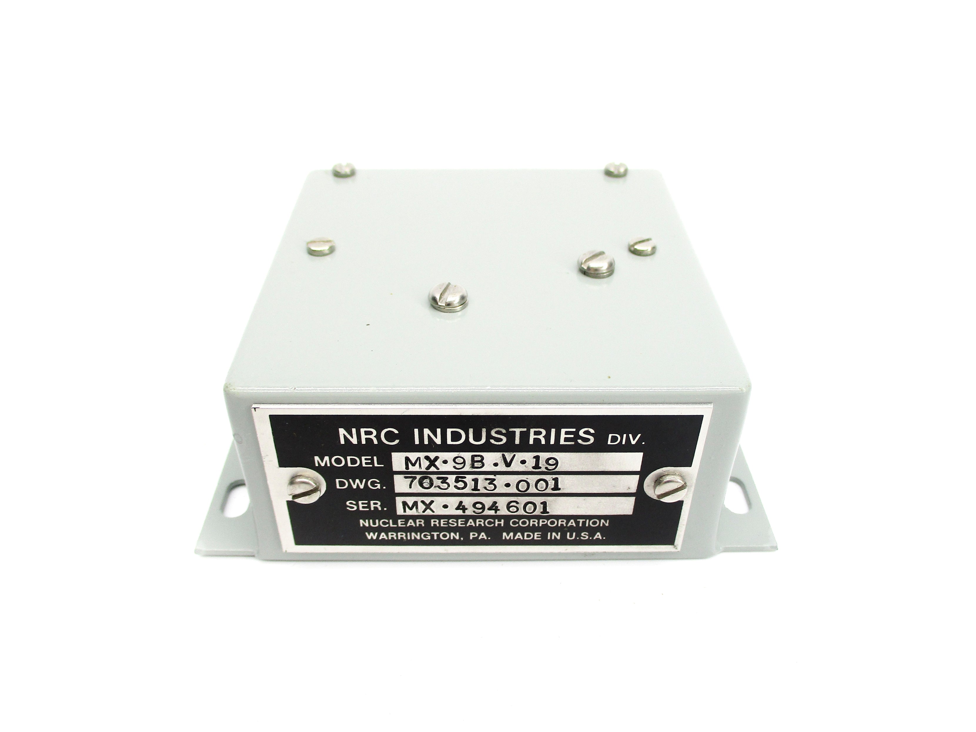 NRC INDUSTRIES MX-9B-V-19 NSNP