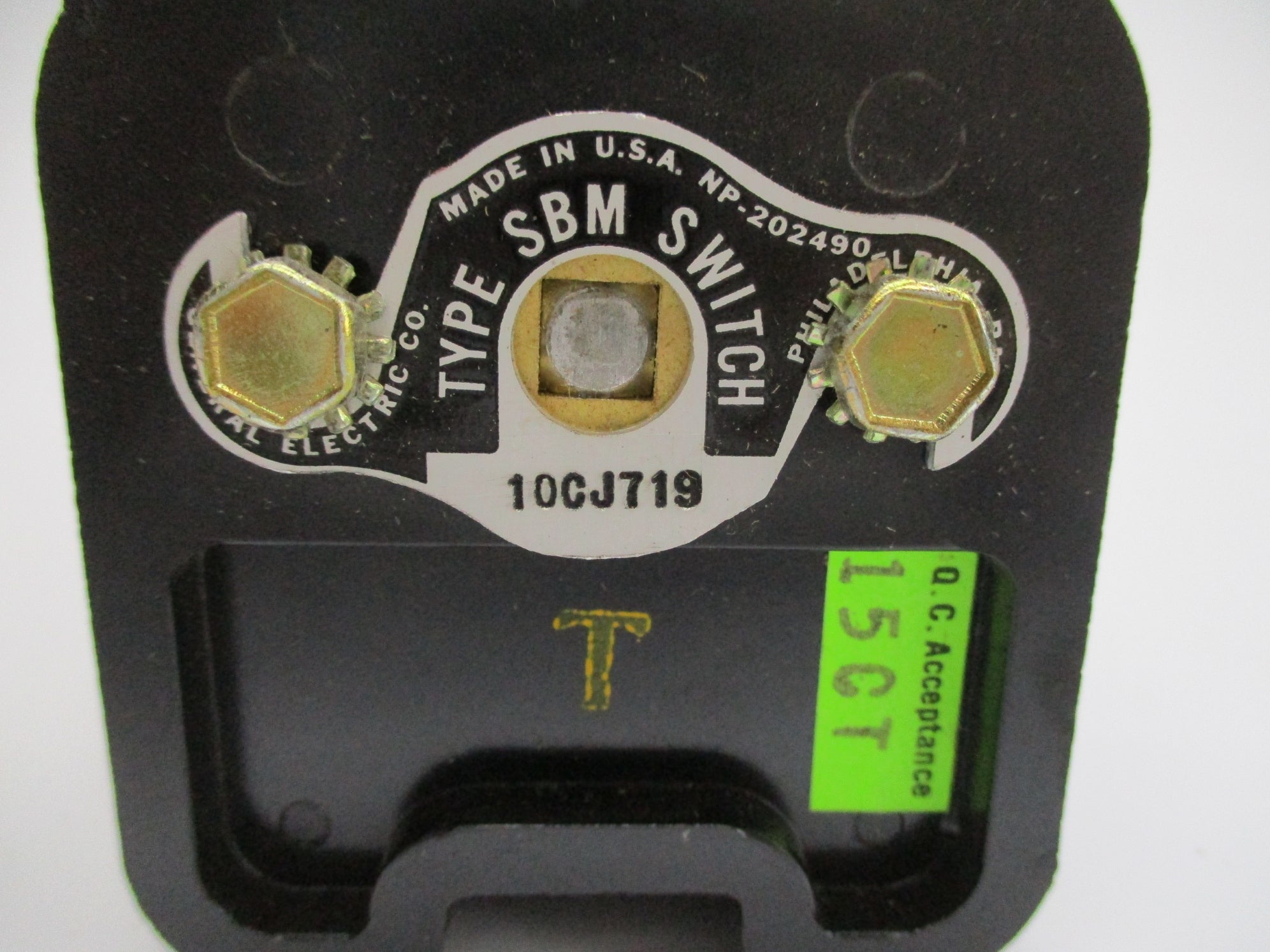 GENERAL ELECTRIC SBM10CJ719 NSNP
