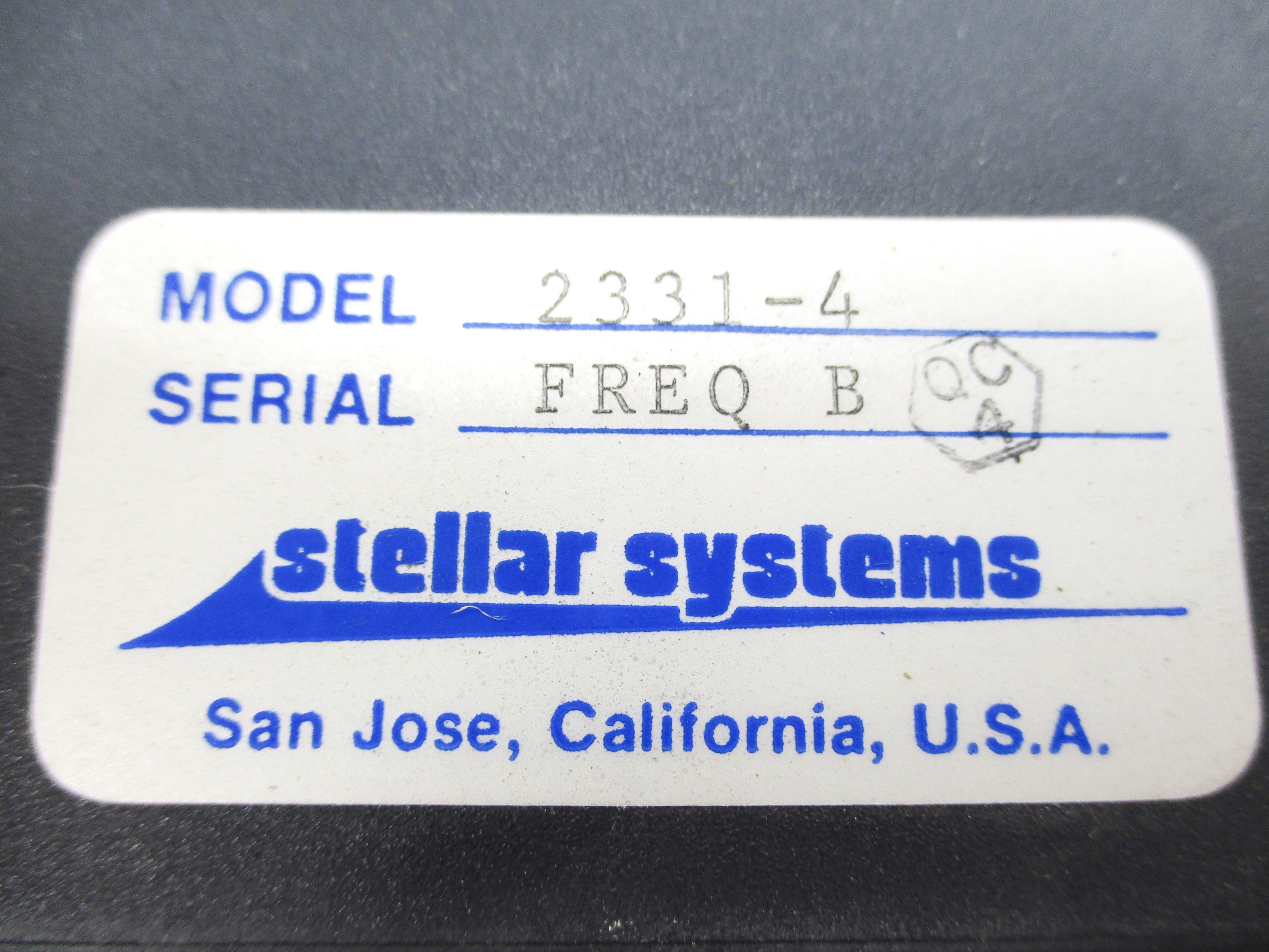 STELLAR SYSTEMS 2331-4 NSNP