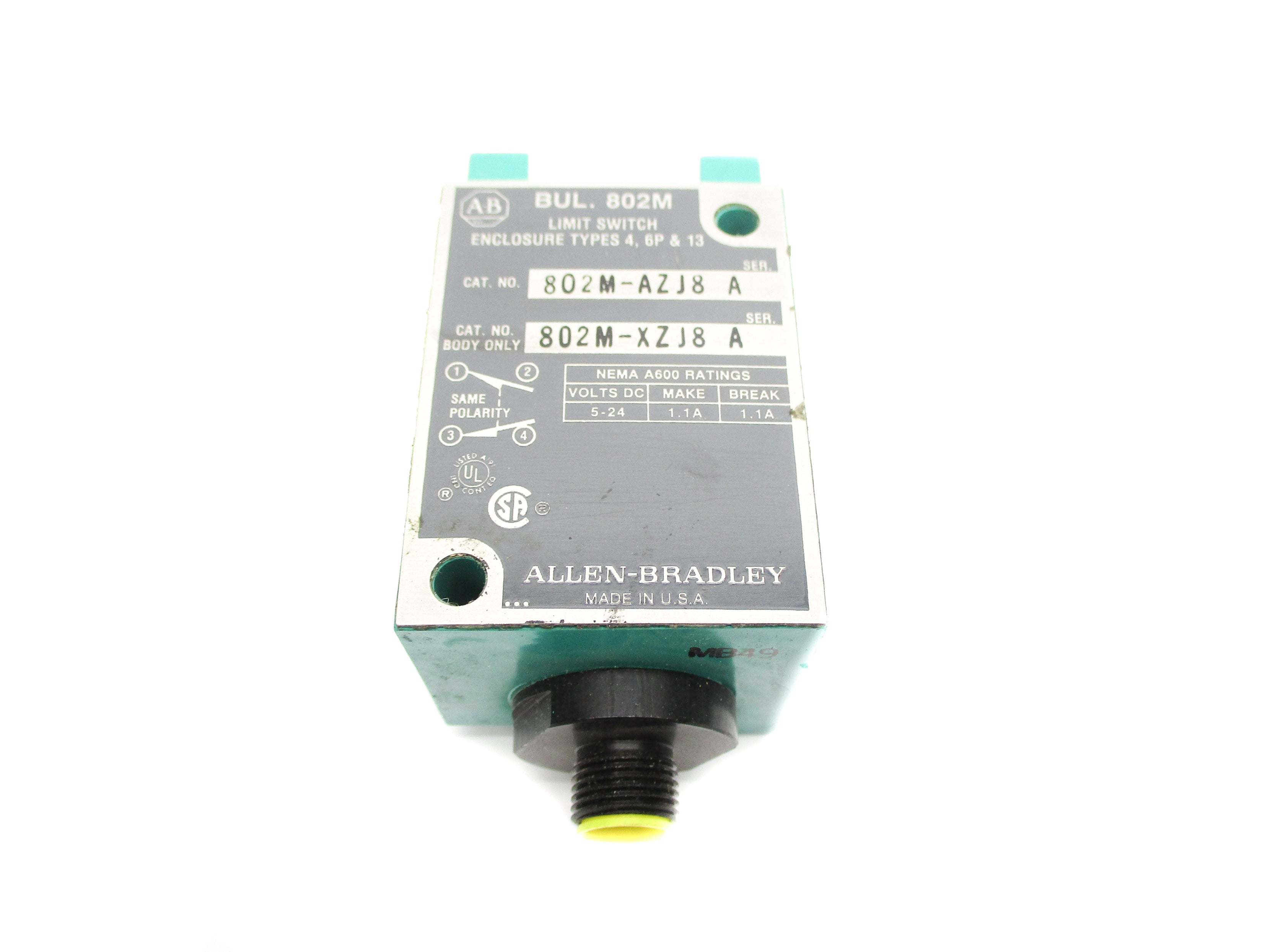 ALLEN BRADLEY 802M-XZJ8 SER. A (AS PICTURED) NSNP