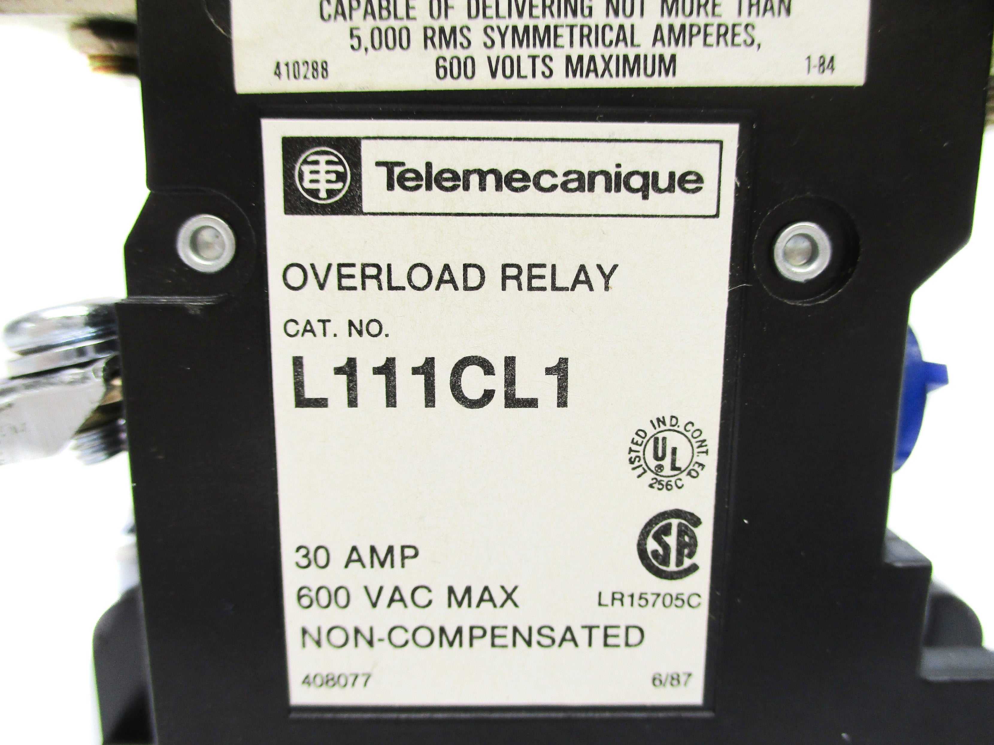 TELEMECANIQUE L111CL1 30A 600VAC NSNP