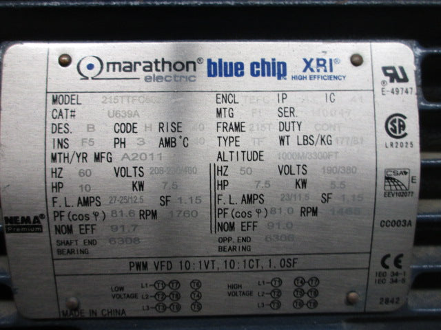 MARATHON ELECTRIC U639A NSNP