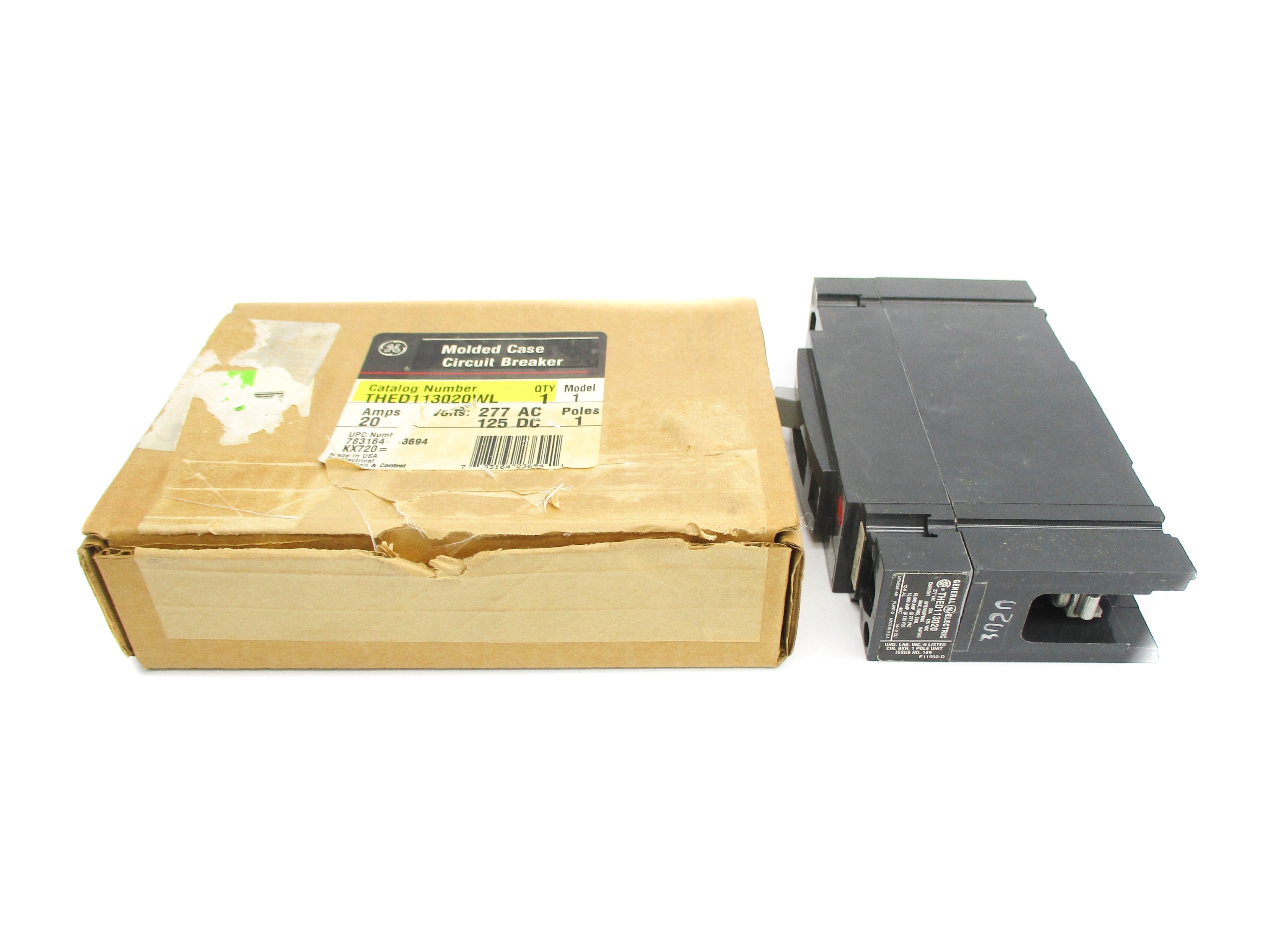 GENERAL ELECTRIC THED113020WL 277VAC 125VDC 20A NSMP