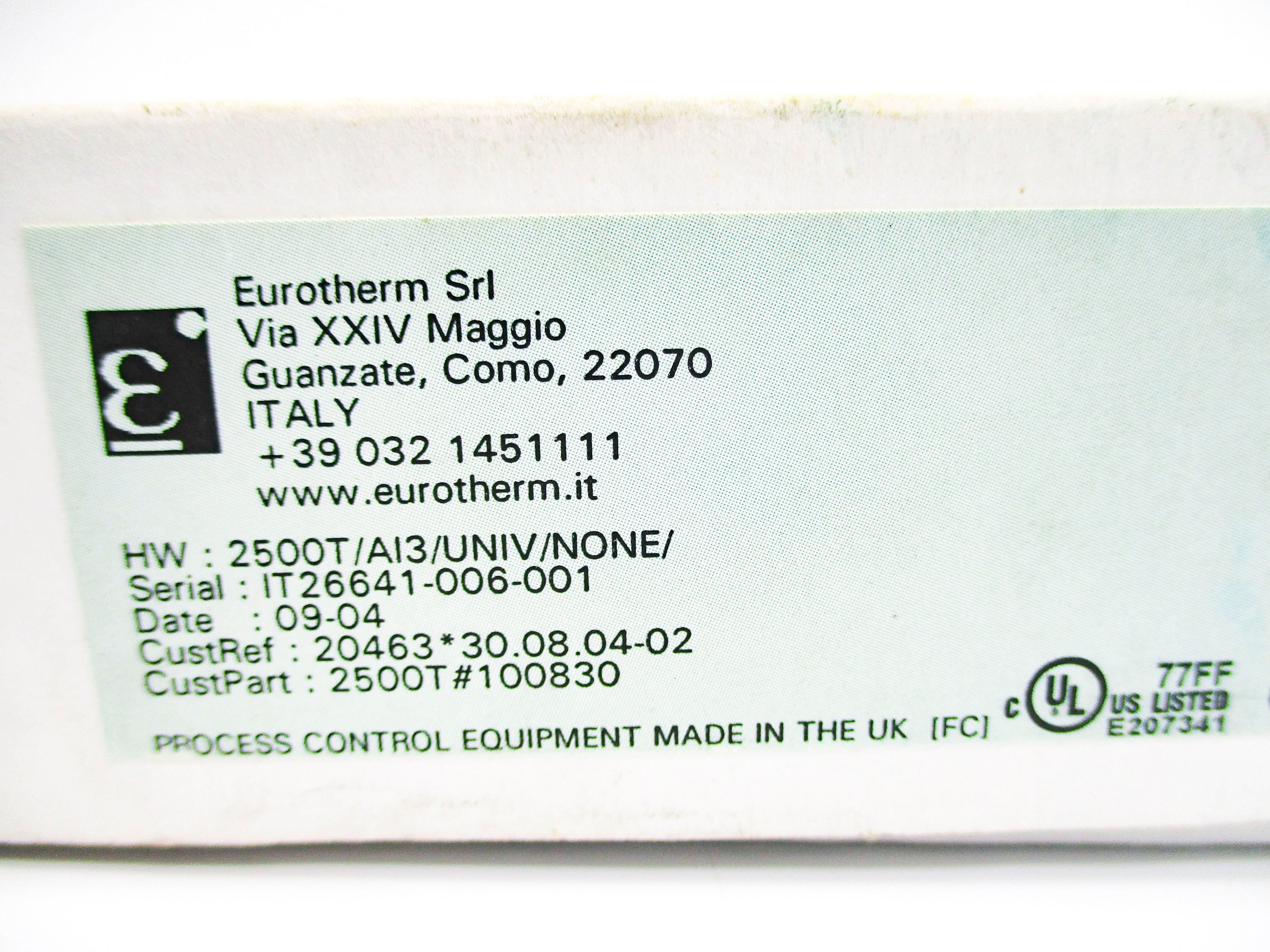 EUROTHERM 2500T/AI3/UNIV/NONE/ NSMP
