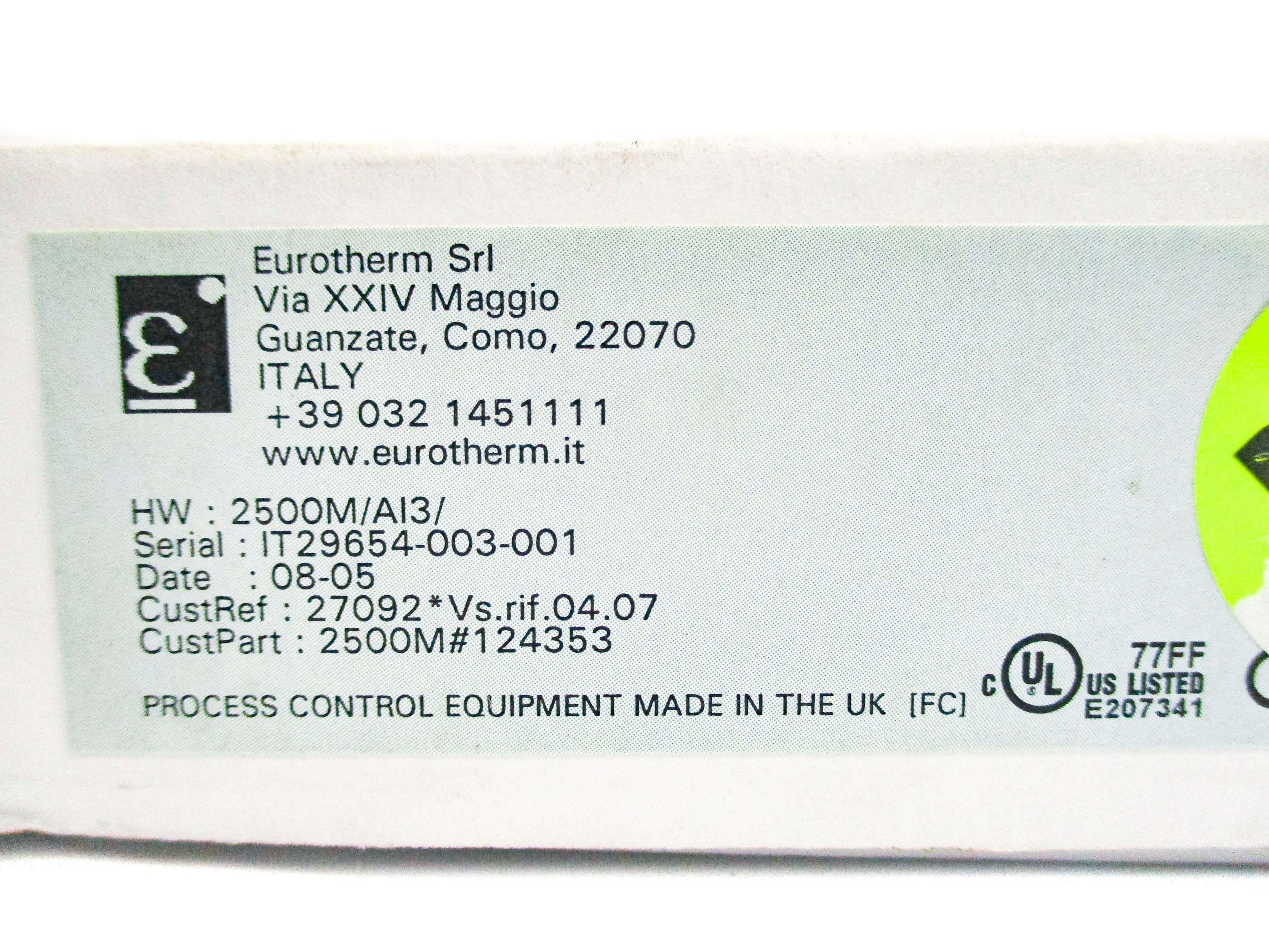 EUROTHERM 2500M/AI3/ NSMP
