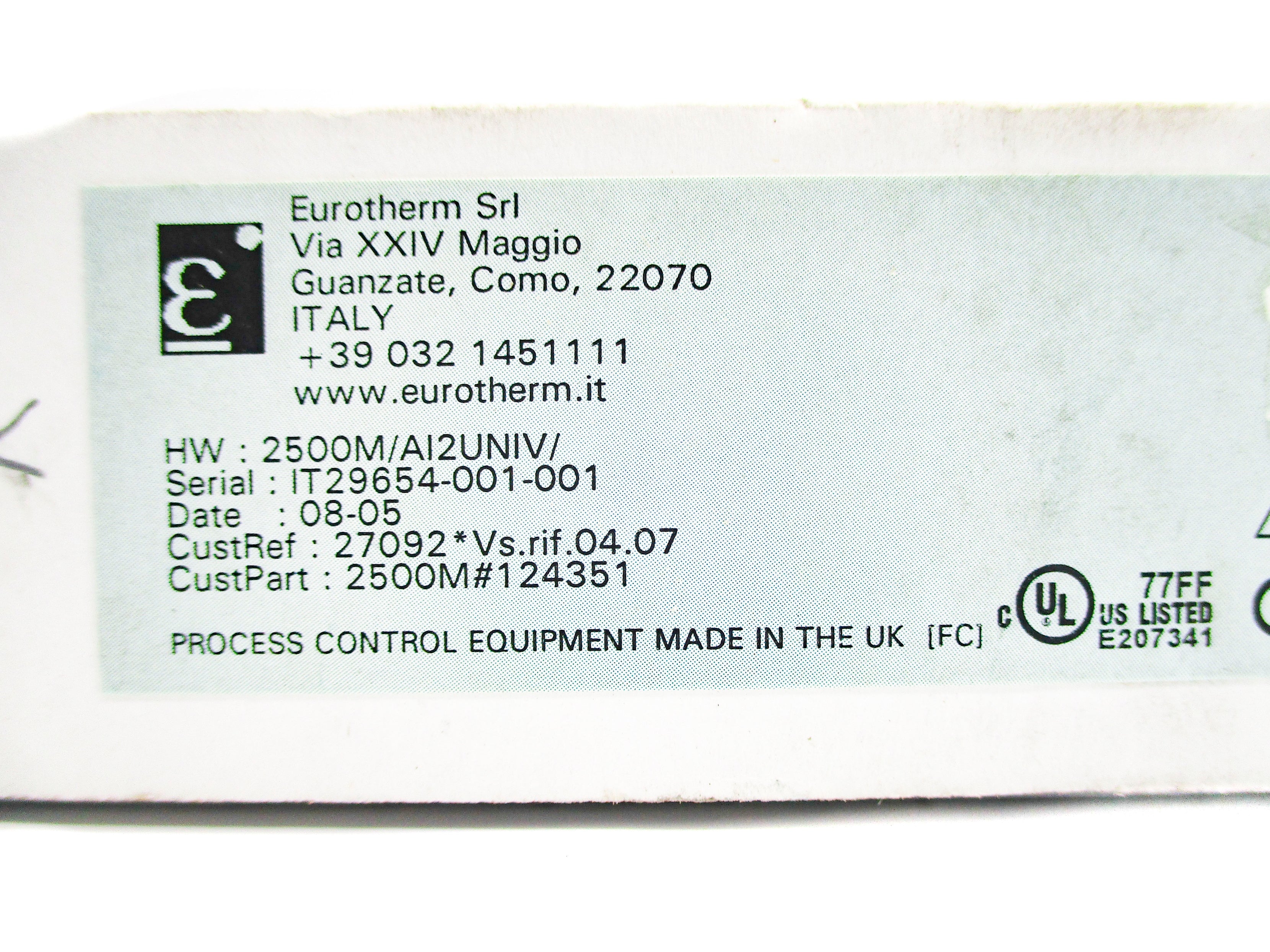 EUROTHERM 2500M/AI2UNIV/ NSMP