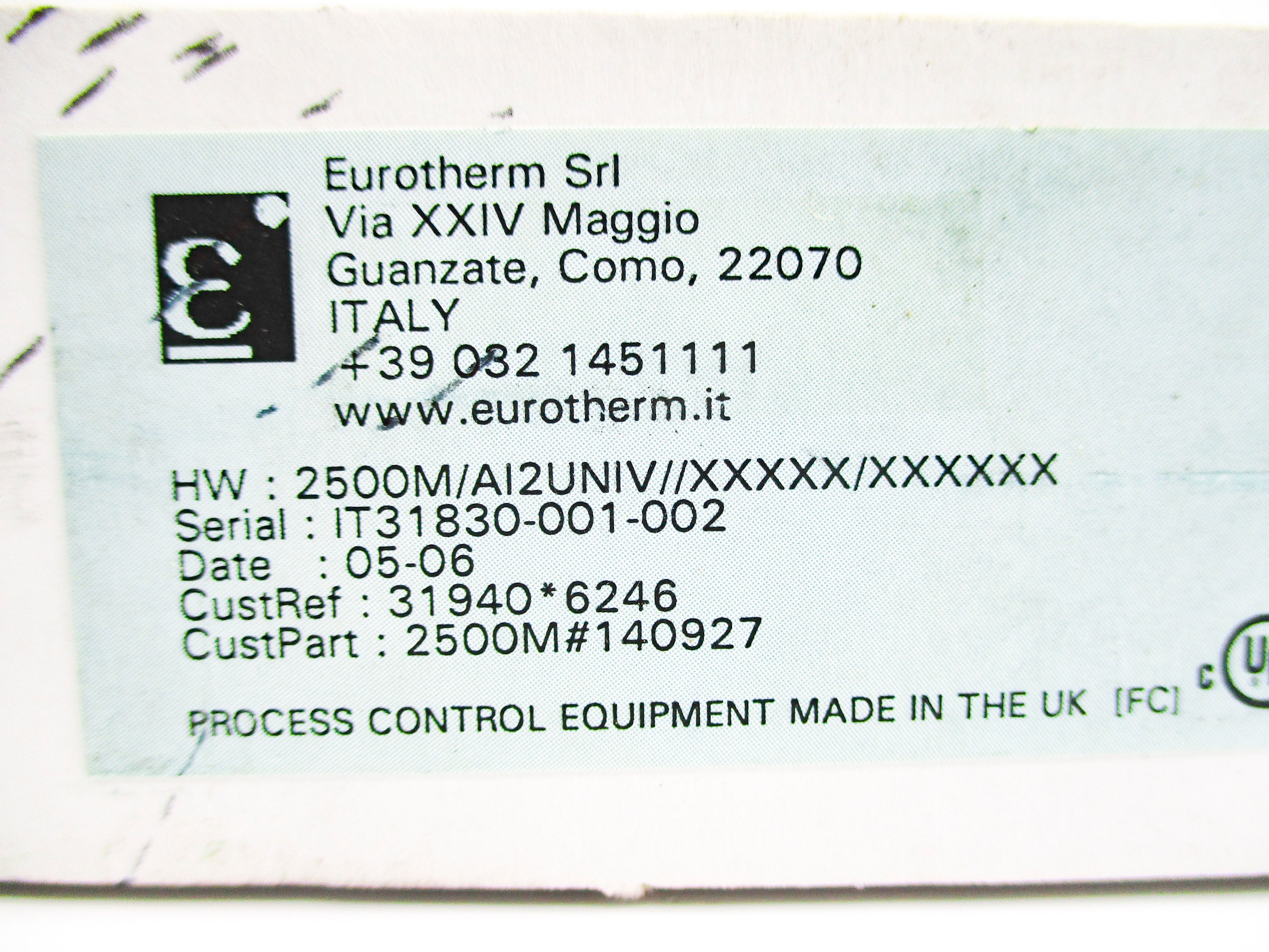 EUROTHERM 2500M/AI2UNIV//XXXXX/XXXXXX NSMP