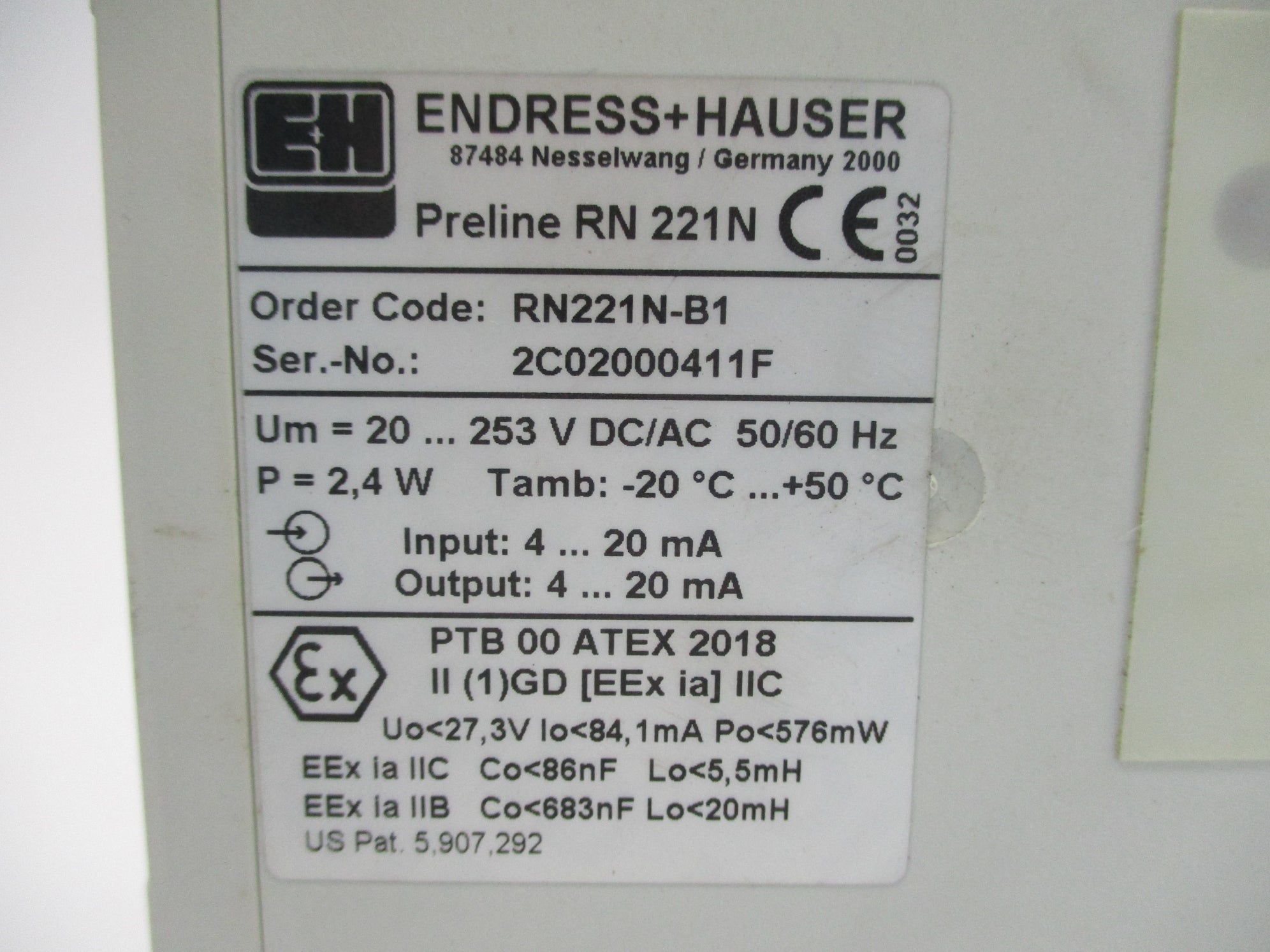 ENDRESS+HAUSER RN221N-B1 NSNP