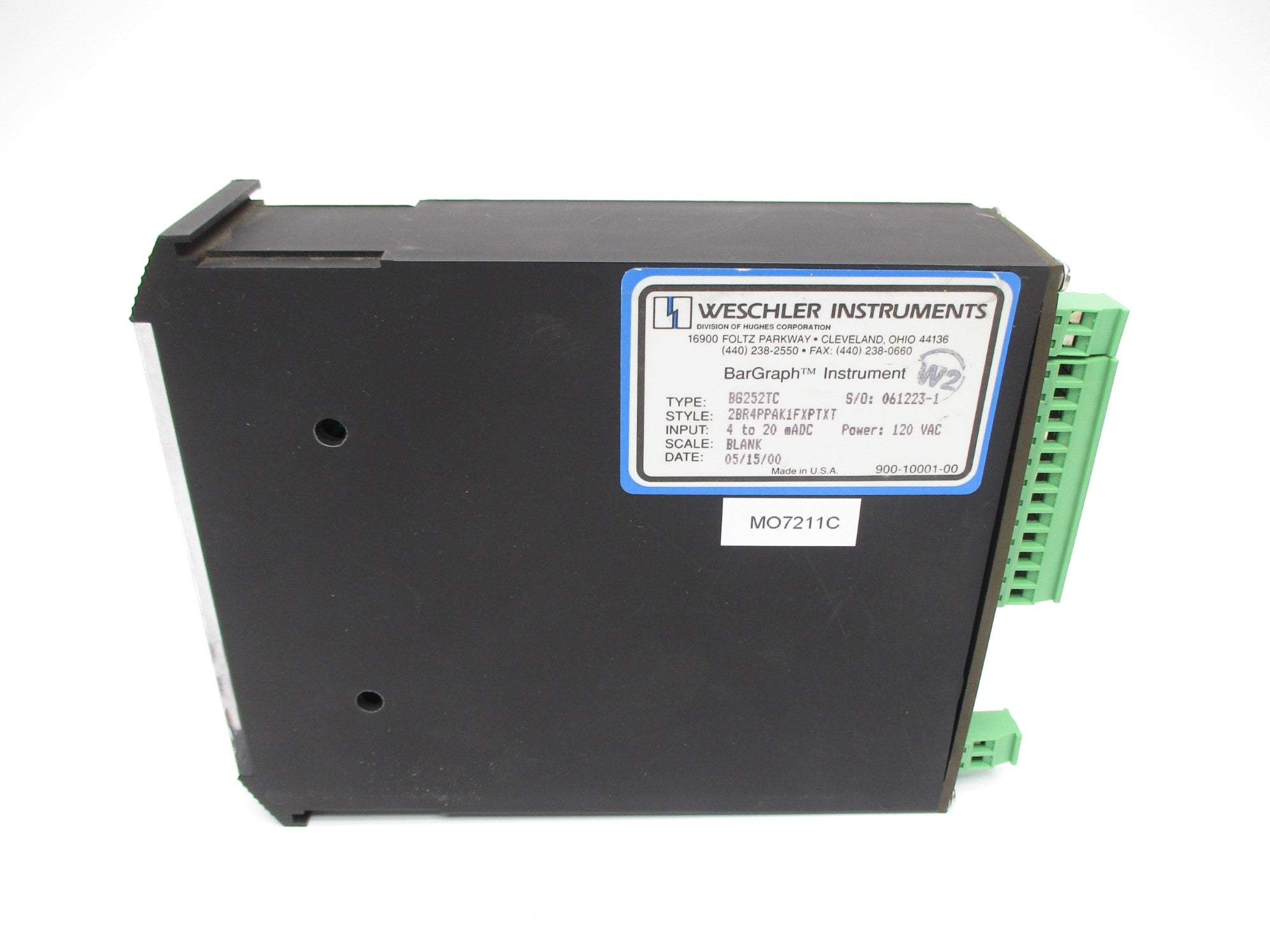 WESCHLER INSTRUMENTS BG252TC 2BR4PPAK1FXPTXT NSNP