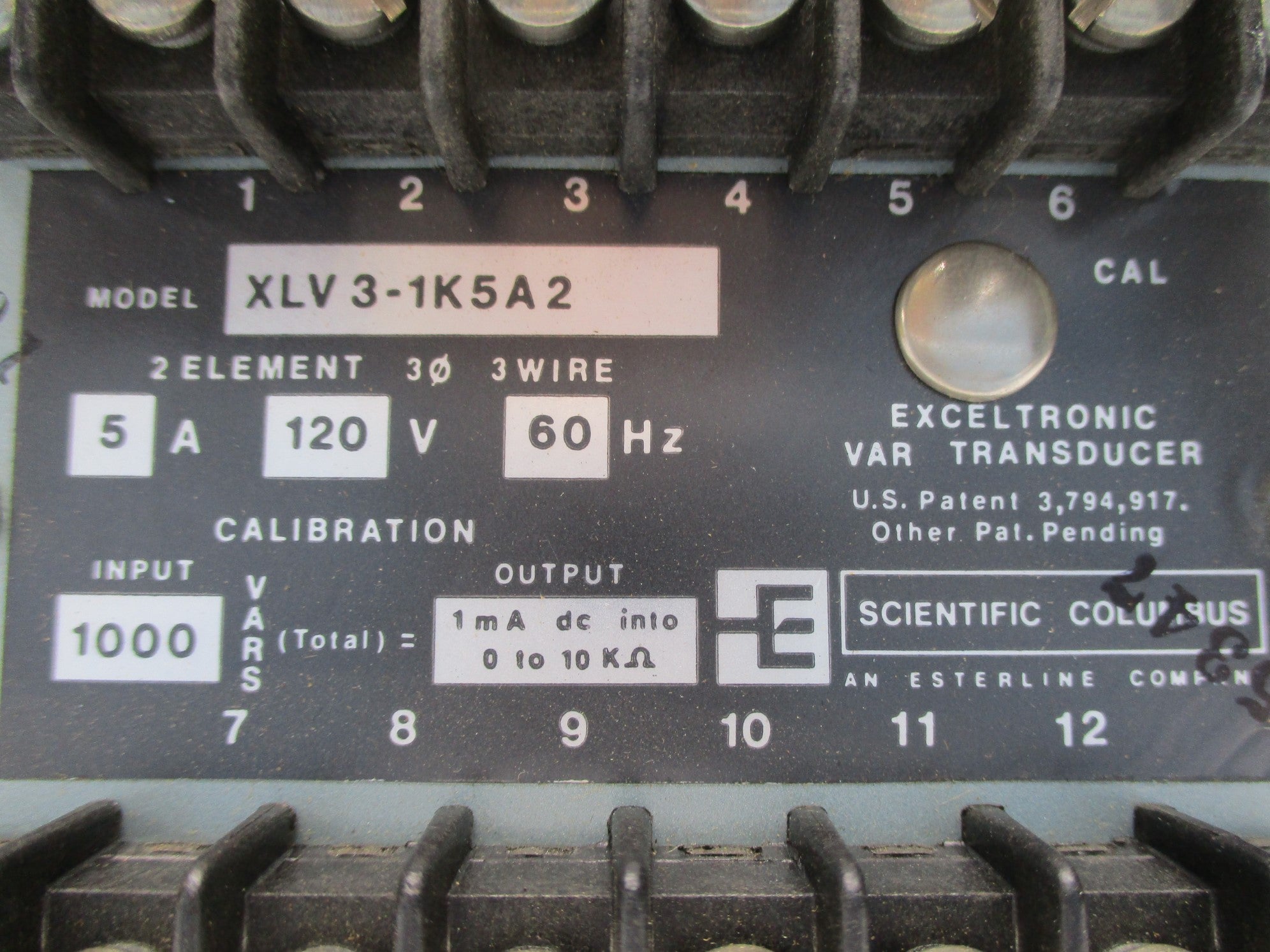 SCIENTIFIC COLUMBUS XLV3-1K5A2 UNMP