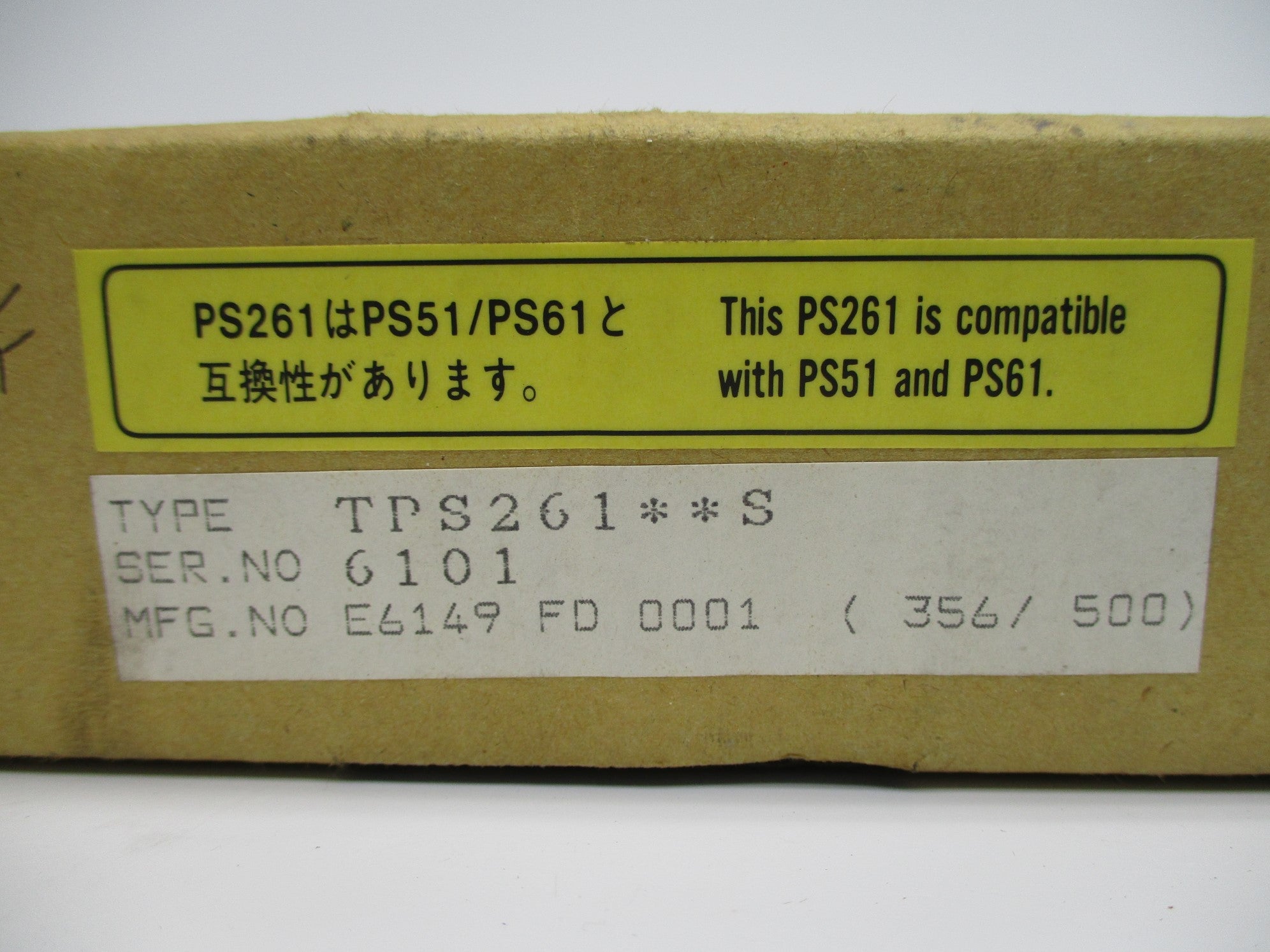 TOSHIBA TPS261**S SER. 6101 NSMP