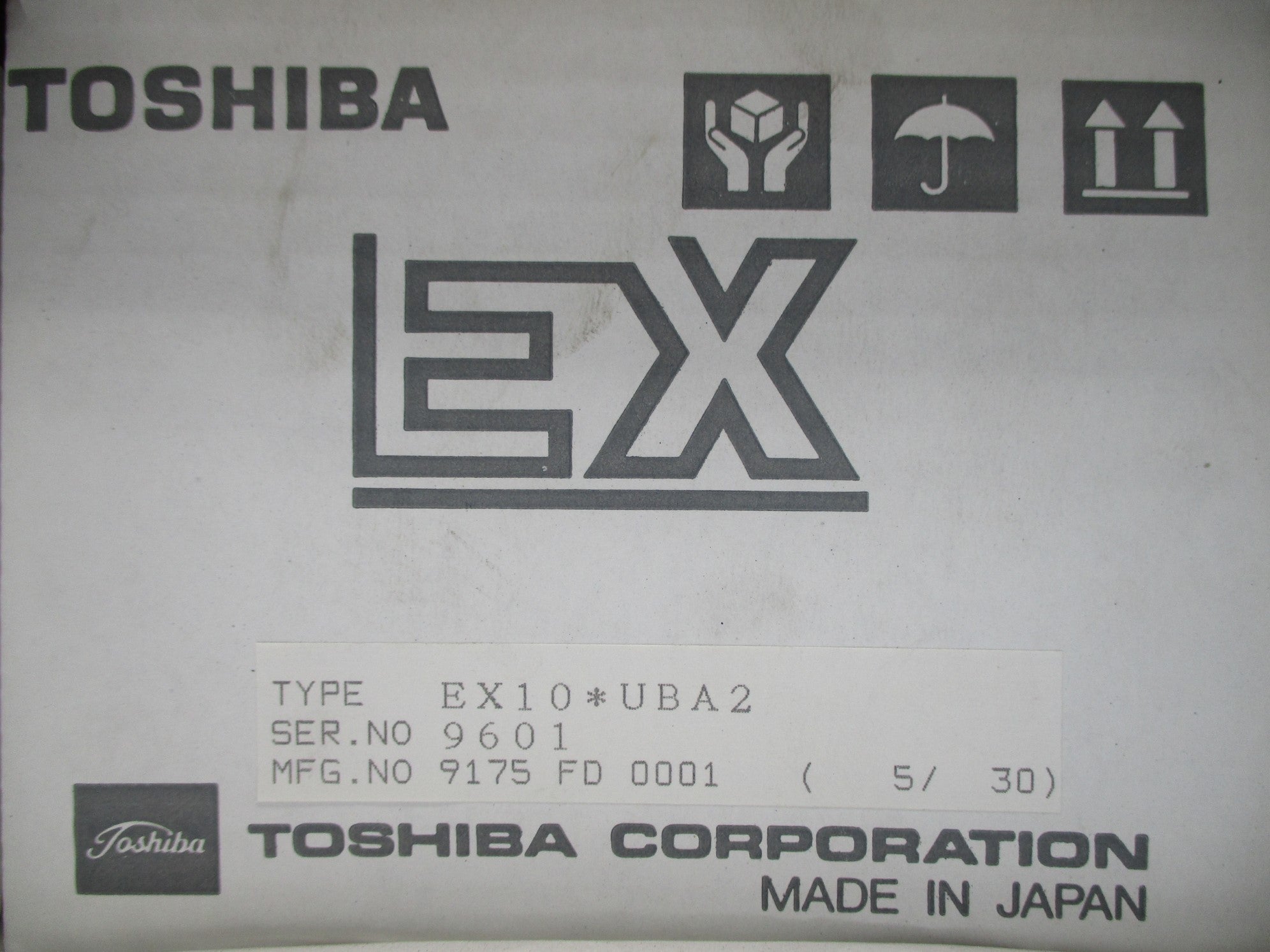 TOSHIBA EX10*UBA2 SER. 9601 NSMP