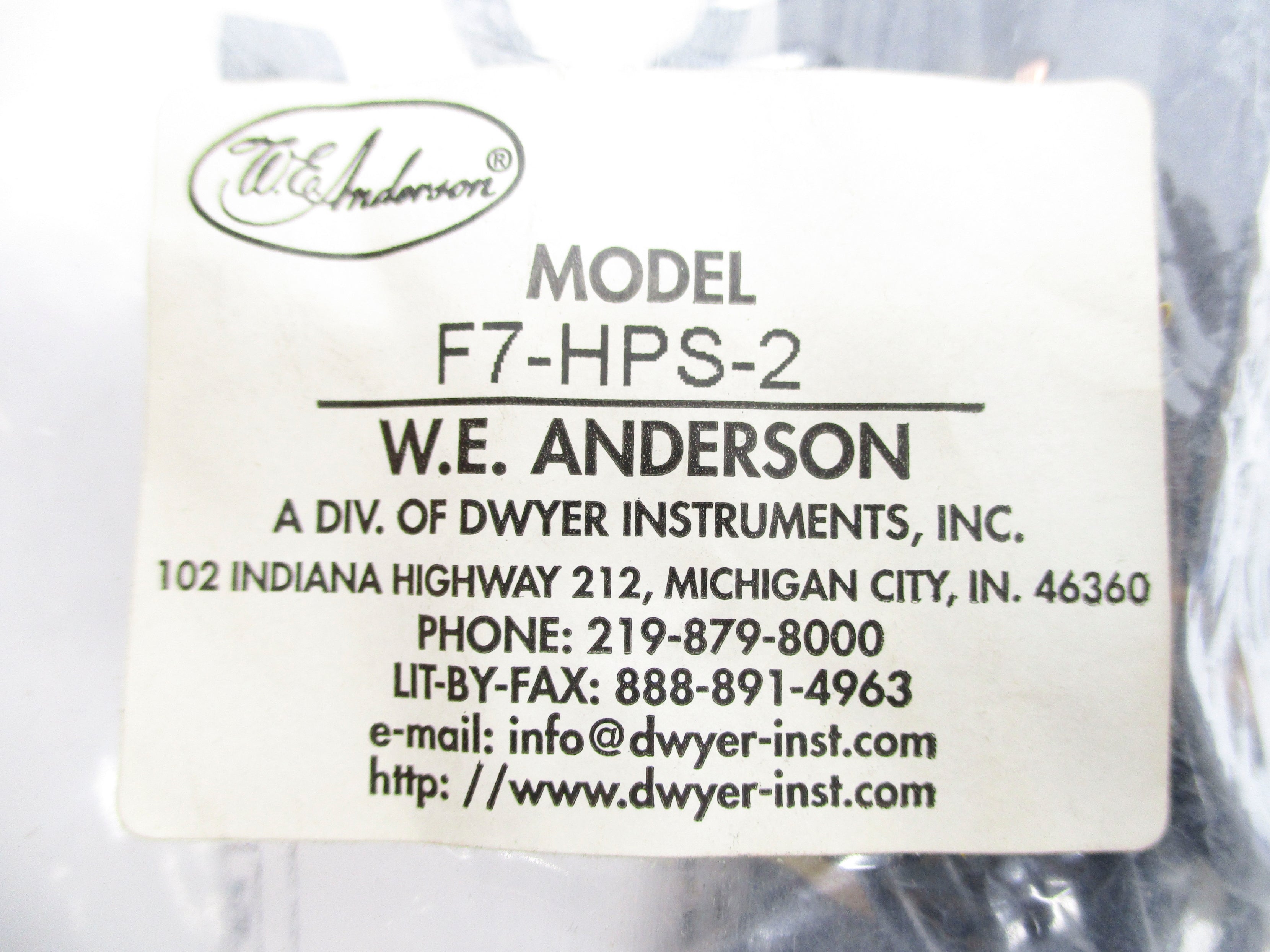 W.E. ANDERSON F7-HPS-2 NSMP