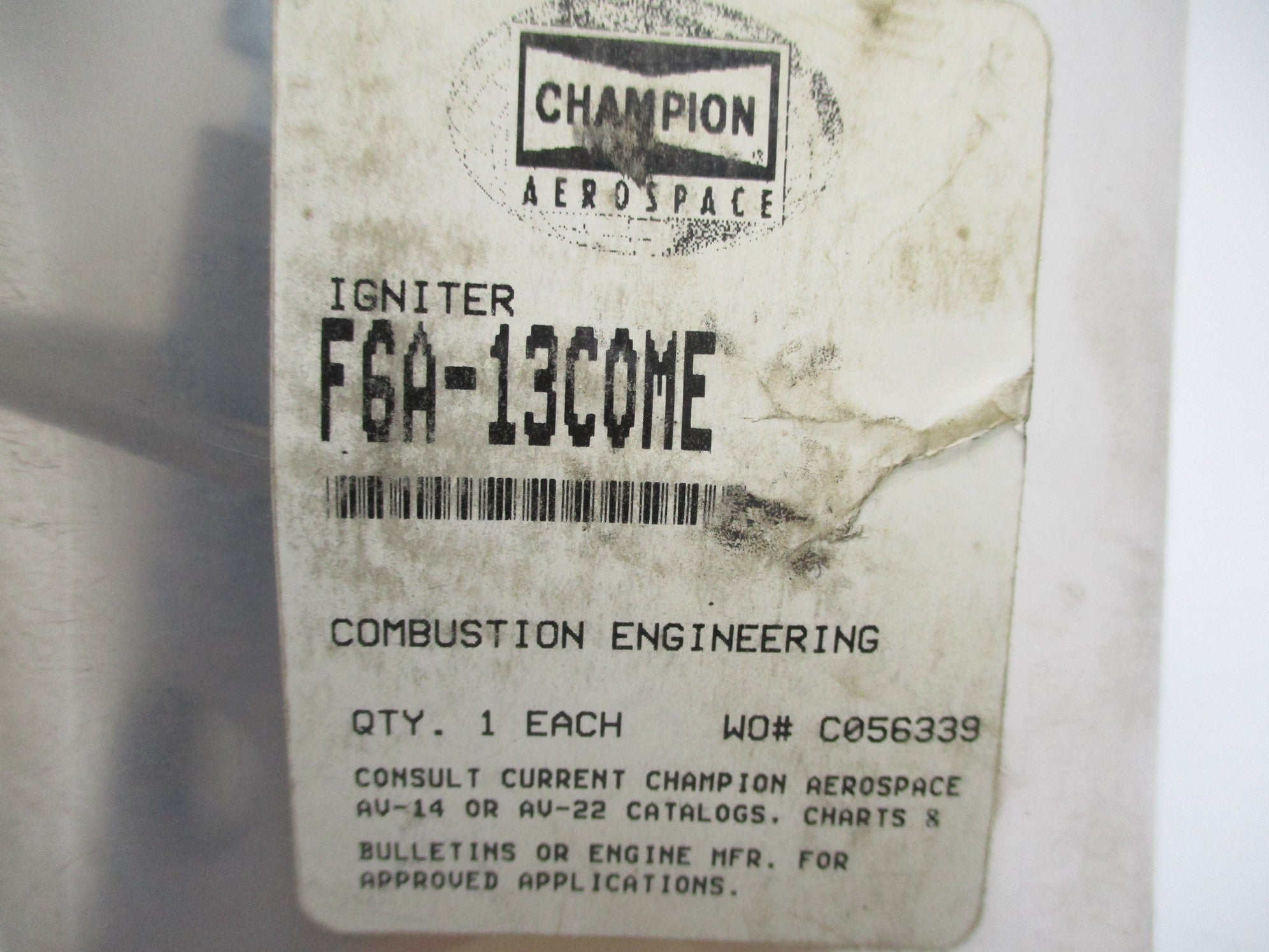 CHAMPION AEROSPACE F6A-13COME NSMP
