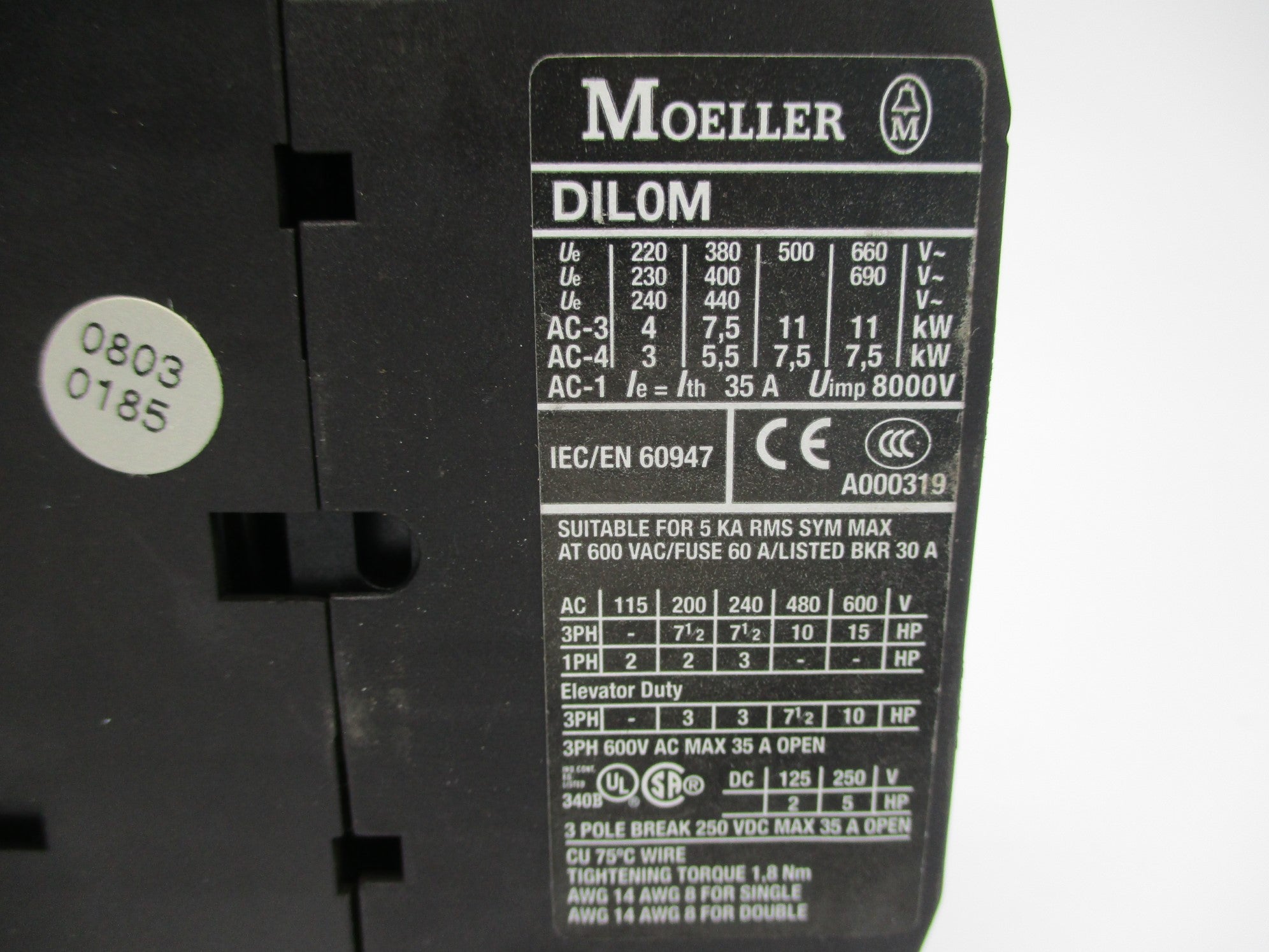 KLOCKNER MOELLER DIL0M 110/120V NSNP