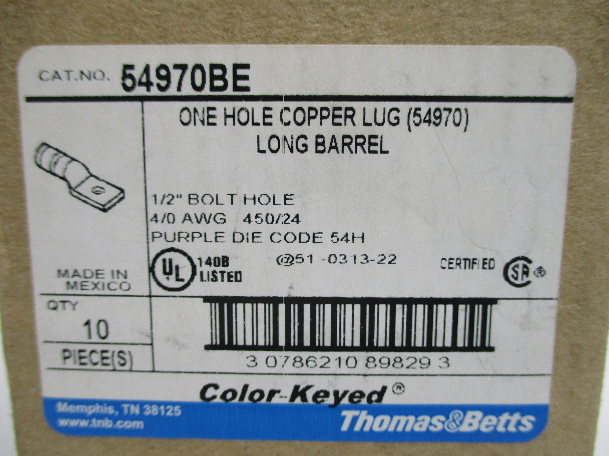THOMAS & BETTS 54970BE (PKG OF 10) NSMP