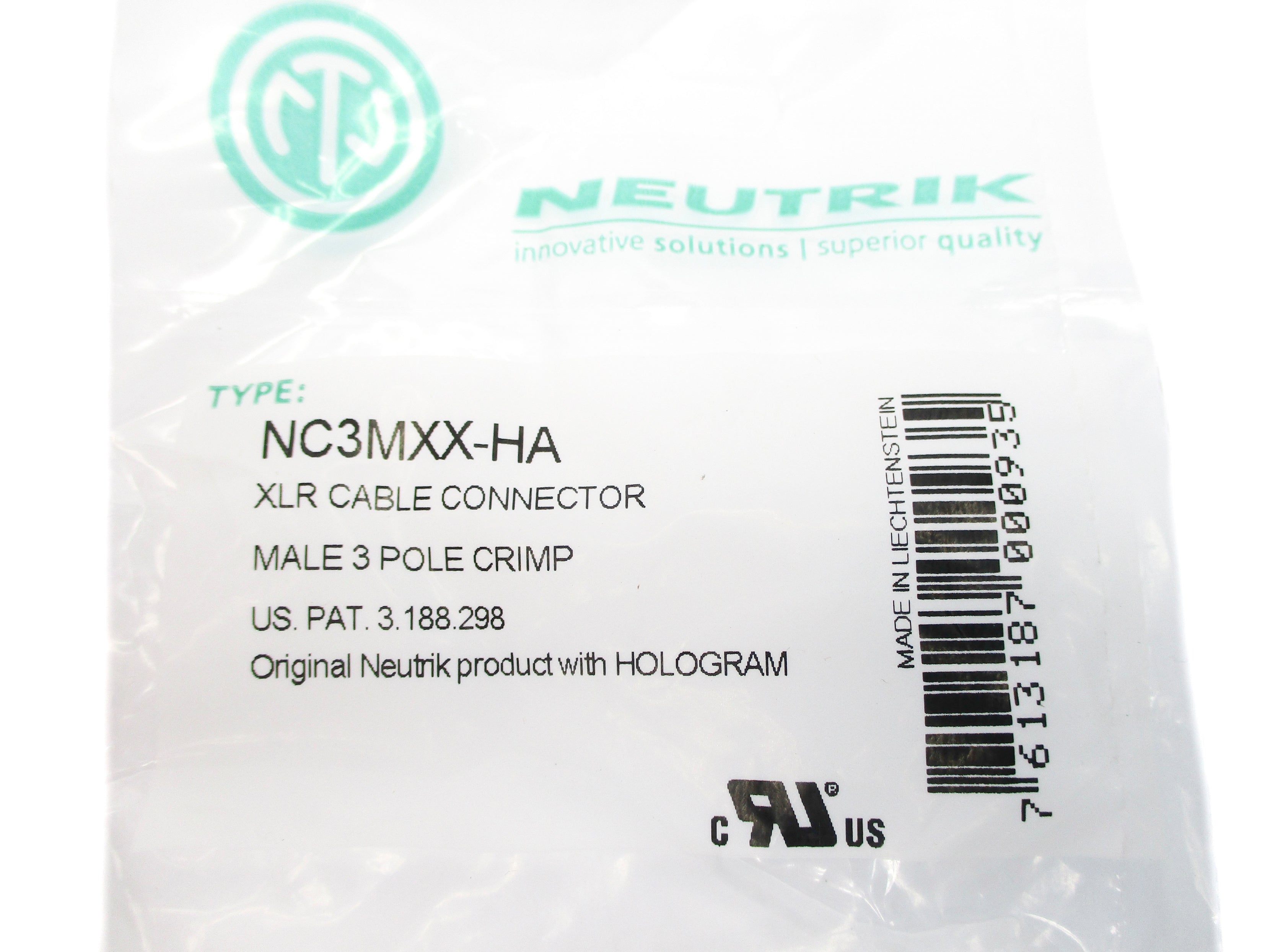 NEUTRIK NC3MXX-HA NSMP