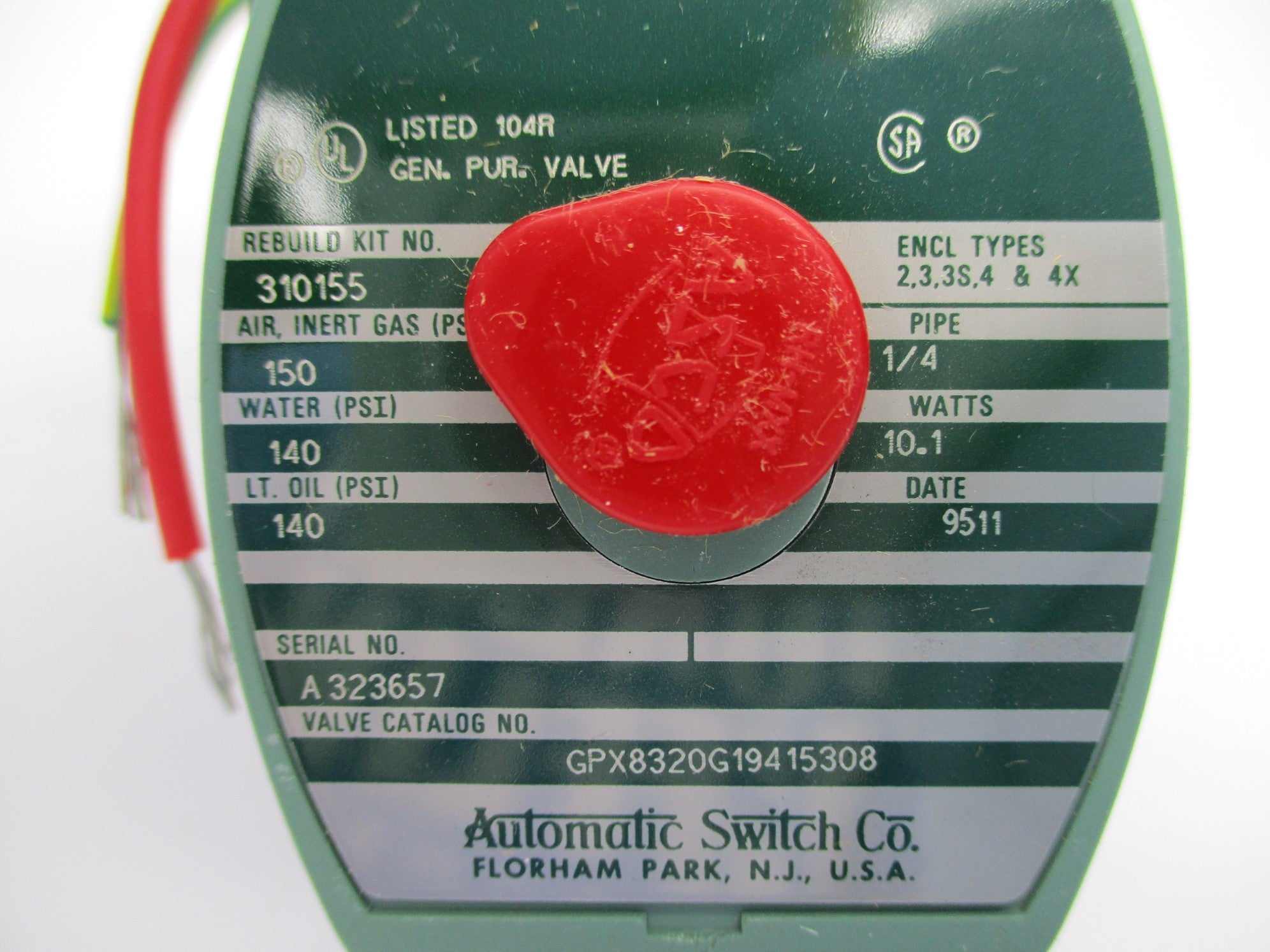 ASCO GPX8320G19415308 150PSI 120/60 110/50 NSNP