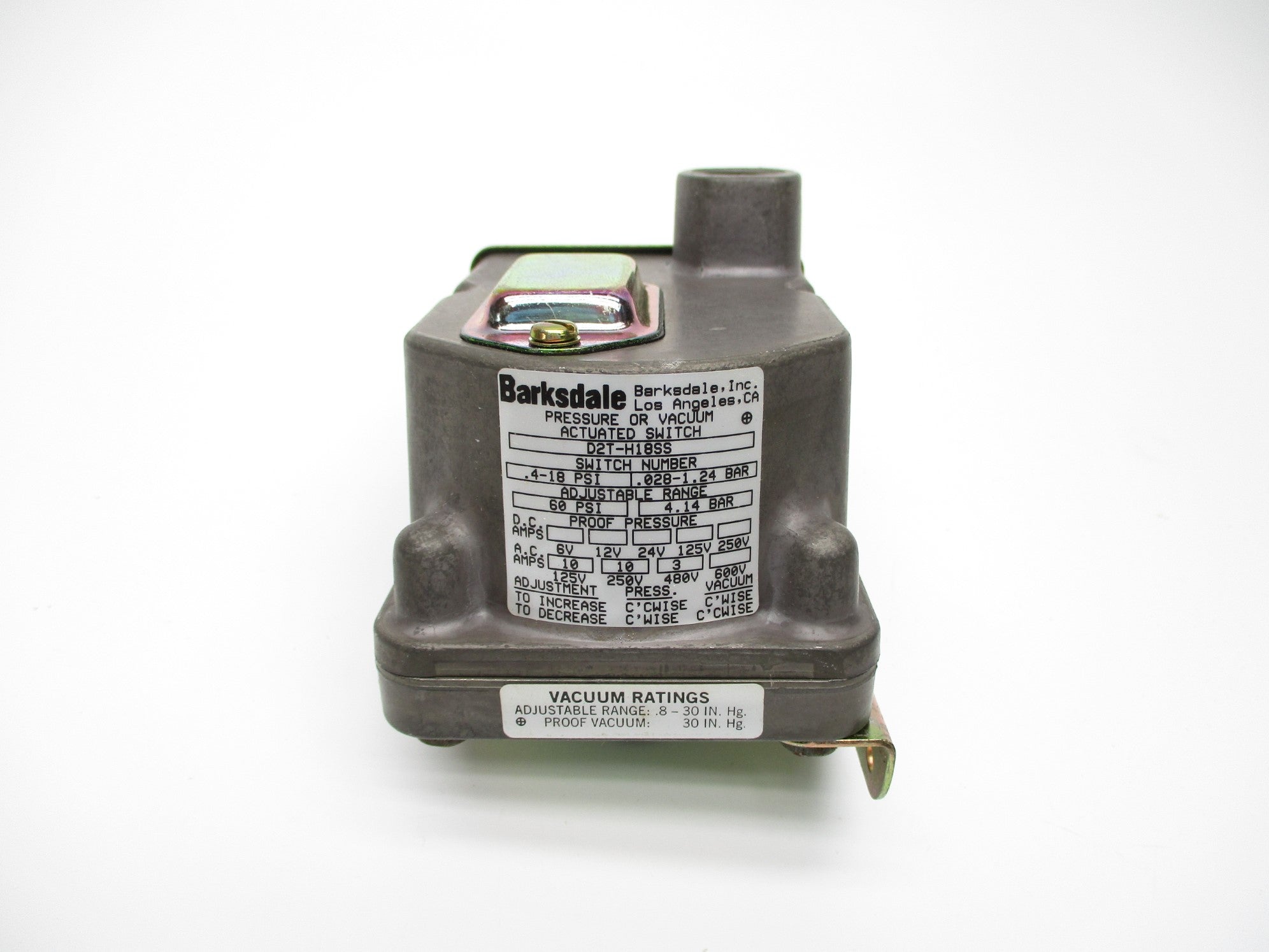 BARKSDALE D2T-H18SS .4-18PSI NSNP