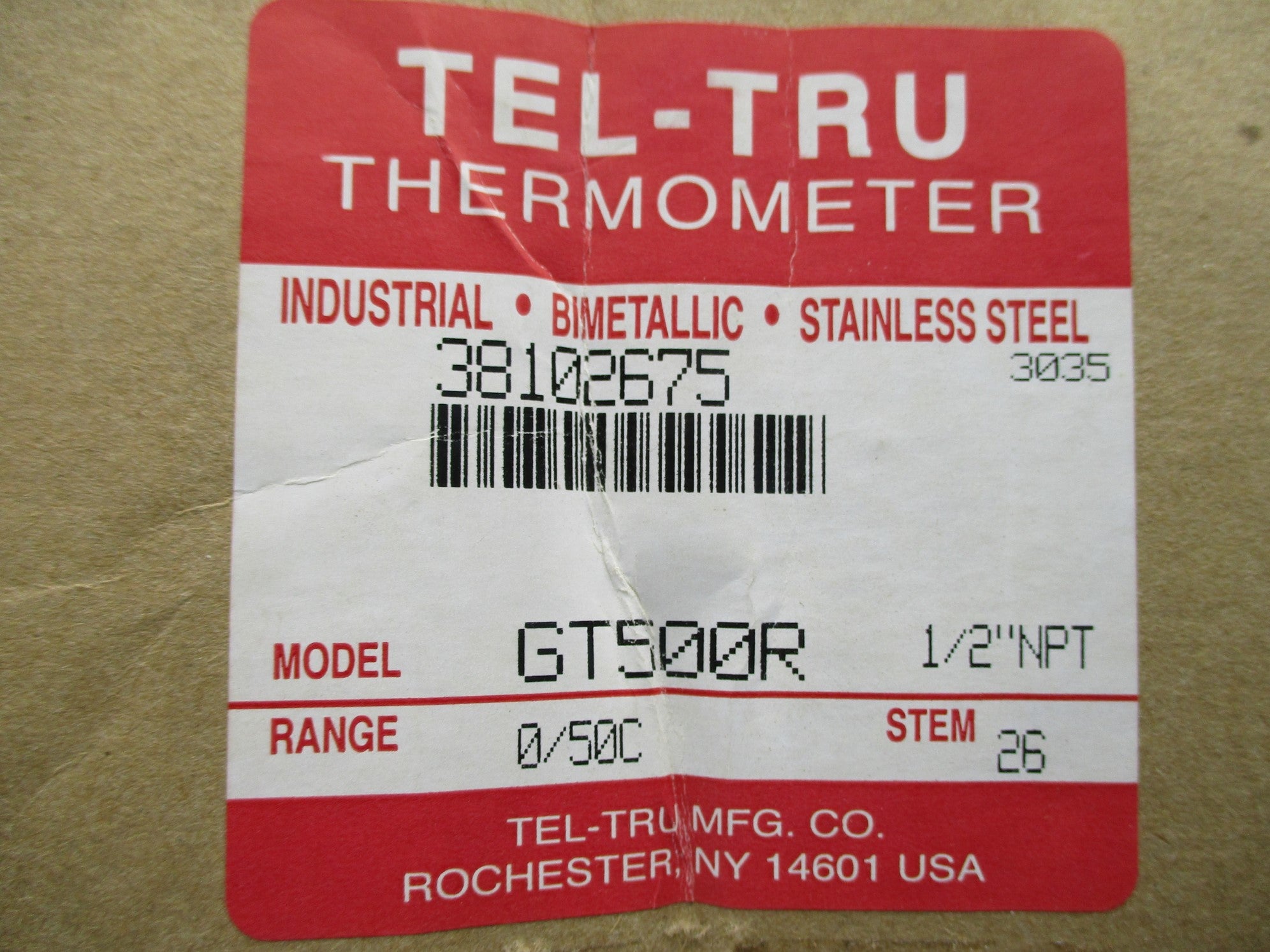 TEL-TRU GT500R 0-50C NSMP