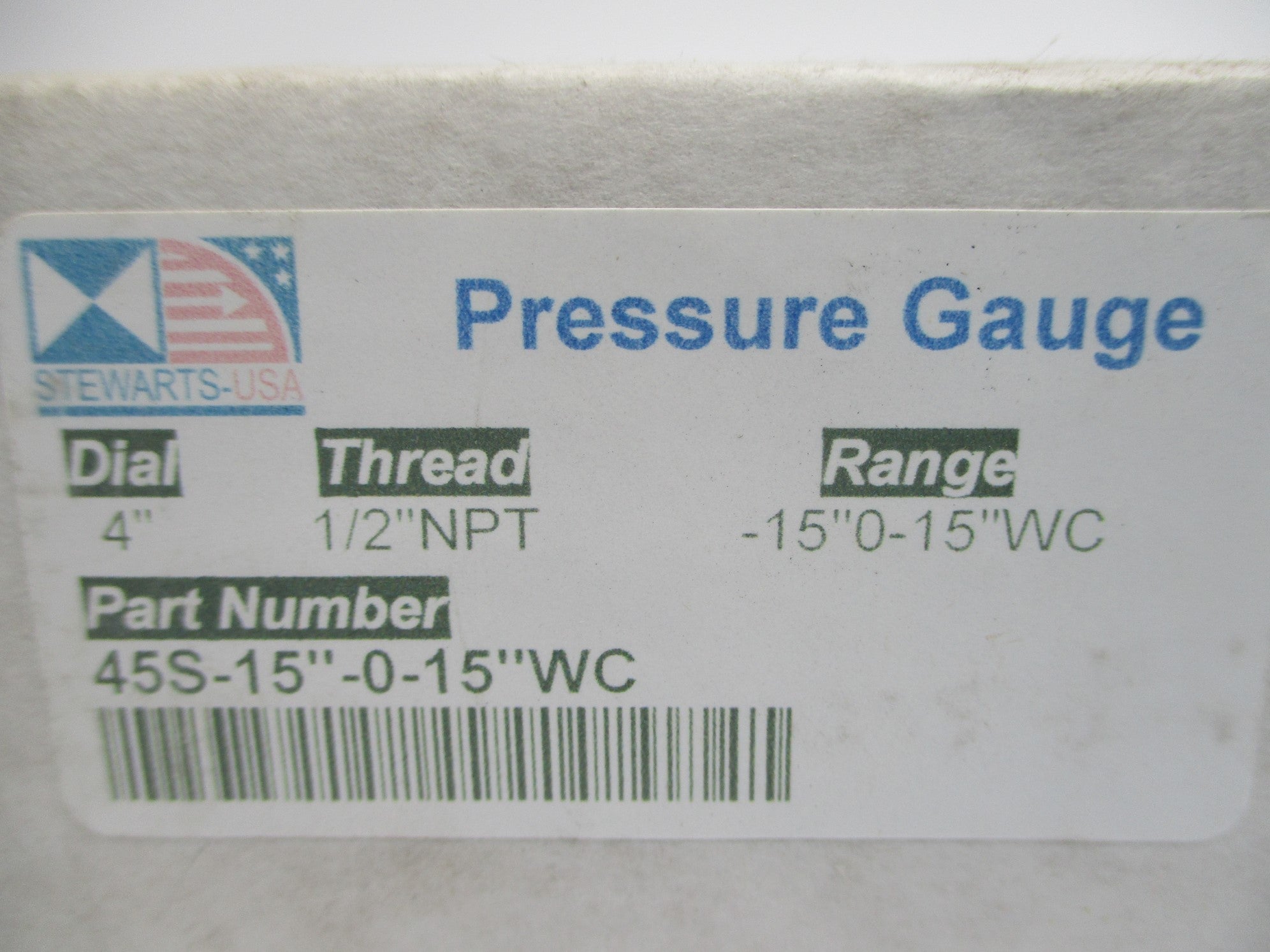 STEWARTS-USA 45S-15"-0-15"WC -15"0-15"WC NSMP