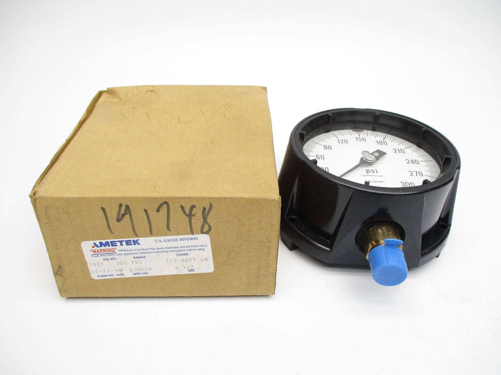 AMETEK 150028 0-300PSI NSMP