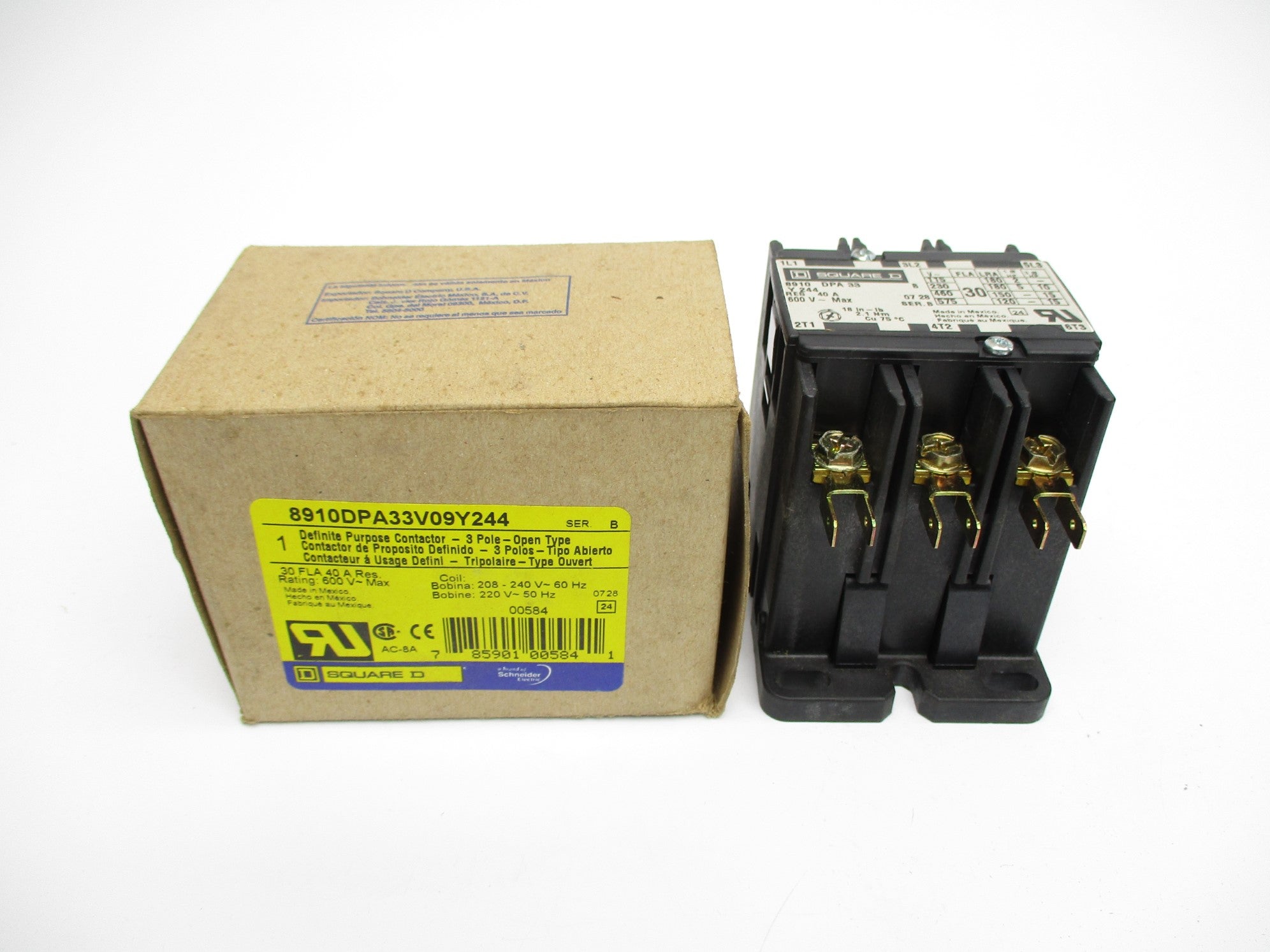 SQUARE D 8910DPA33V09Y244 SER. B 220/240V NSMP