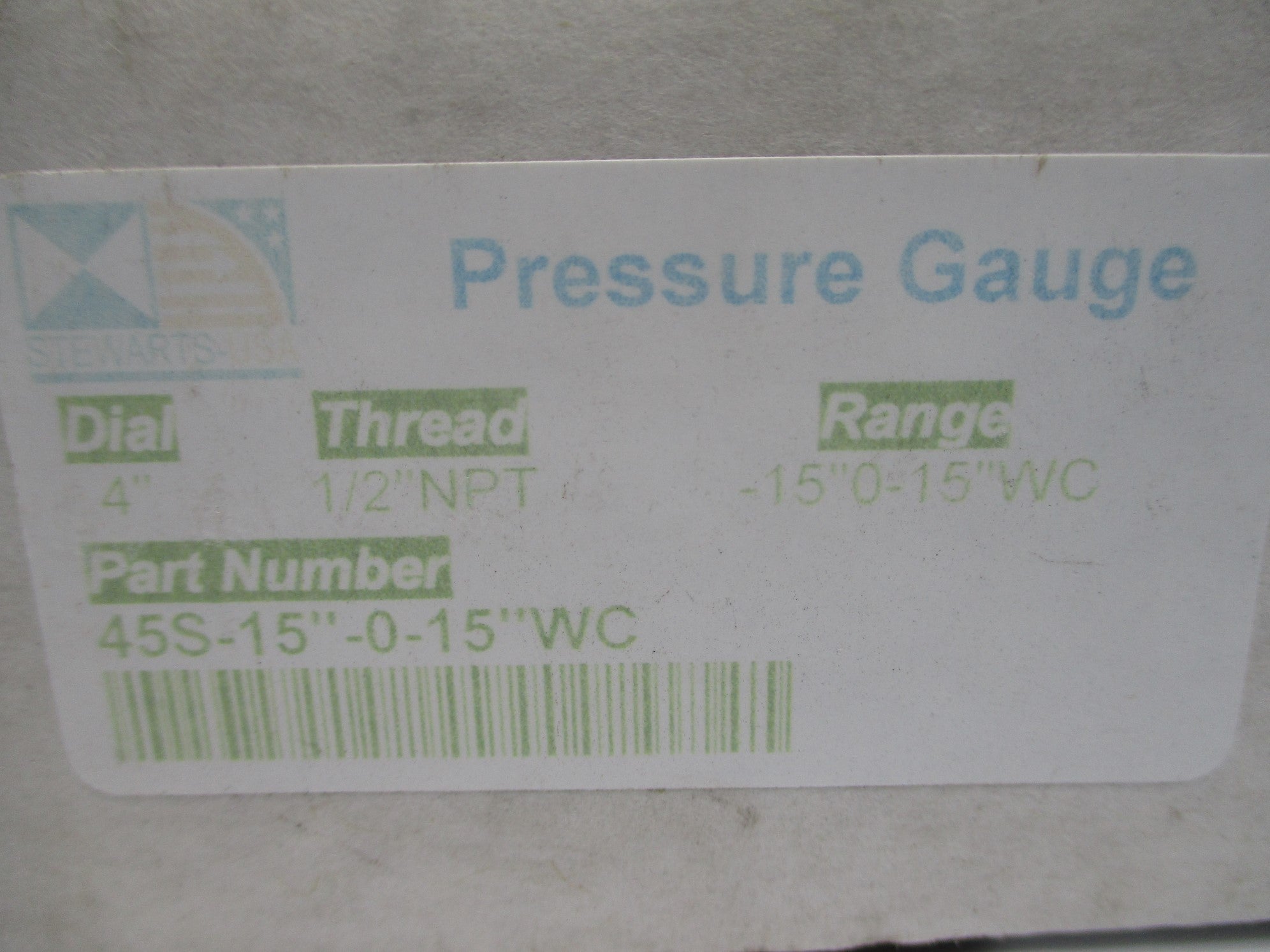 STEWARTS-USA 45S-15"-0-15"WC -15"0-15"WC NSMP