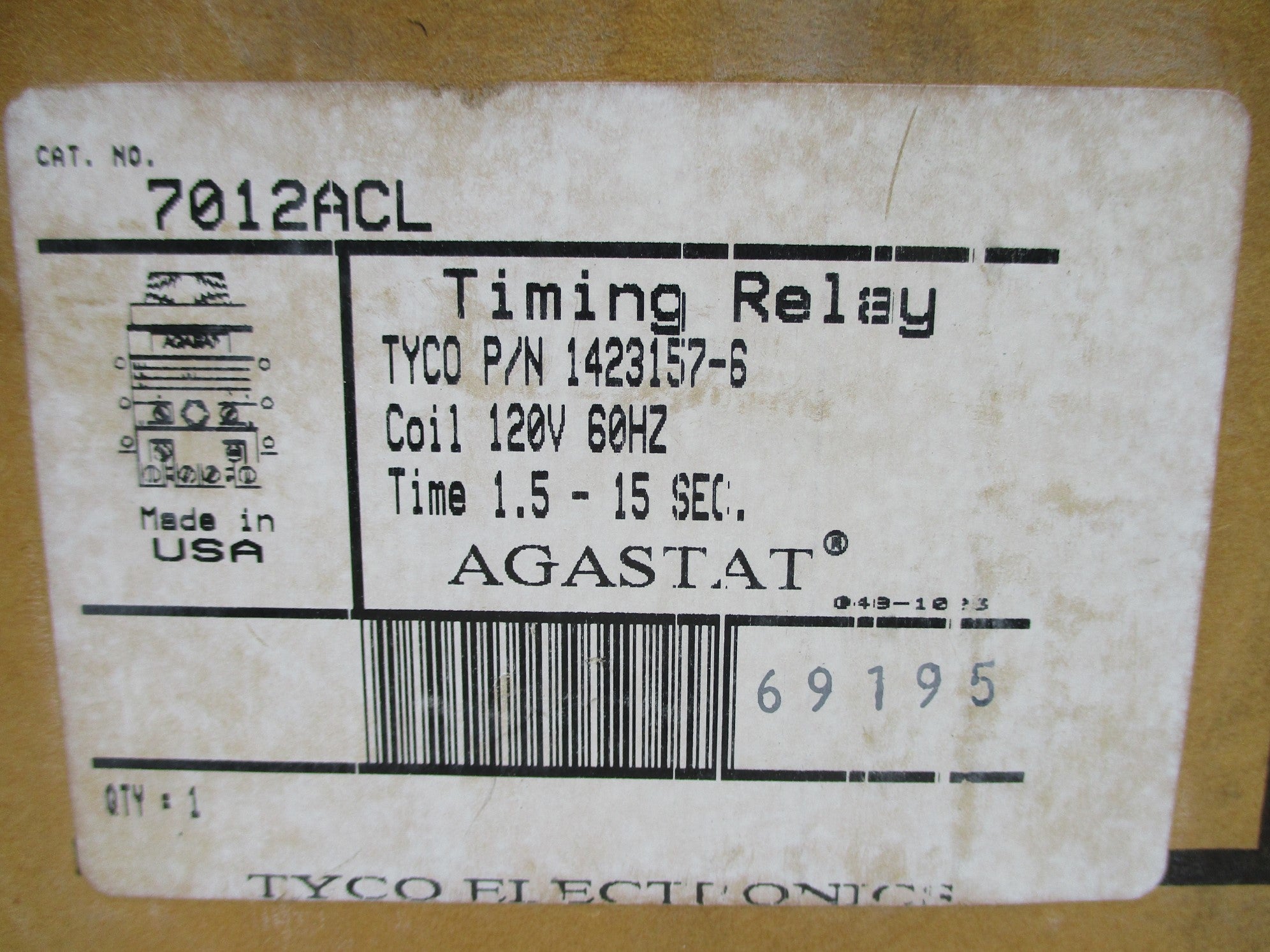 AGASTAT 7012ACL 120V NSMP
