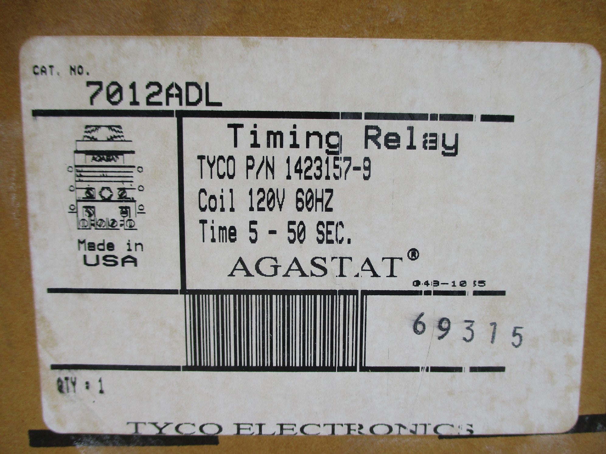 AGASTAT 7012ADL 120V NSMP