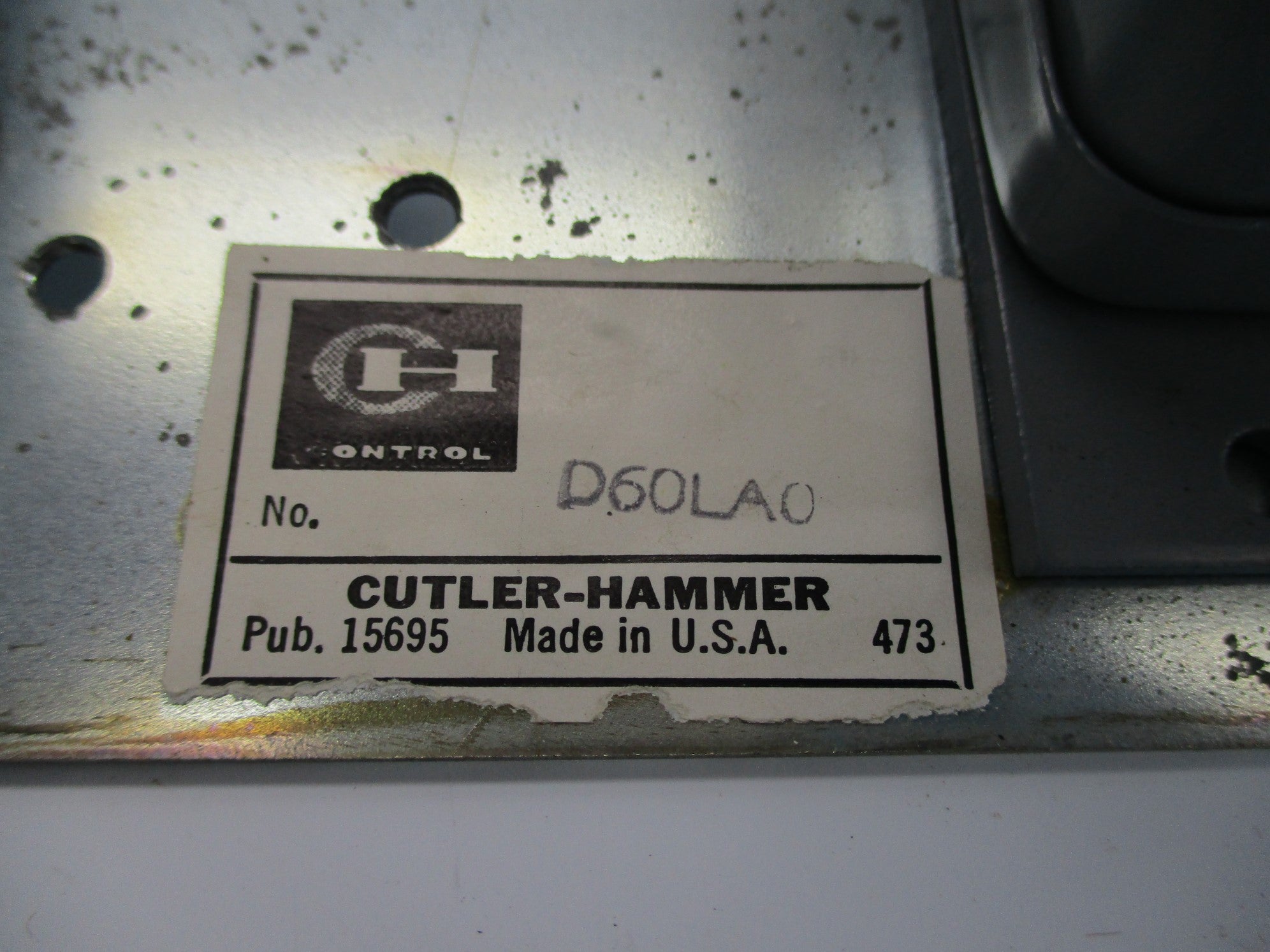 CUTLER HAMMER D60LA0 UNMP
