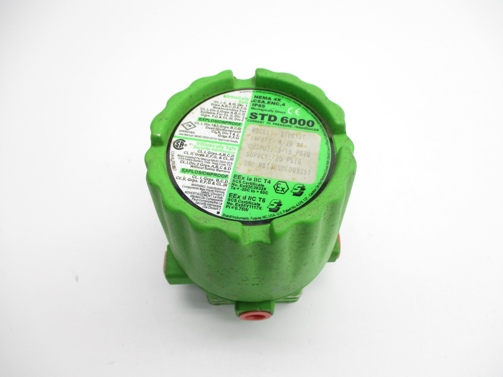 INDUSTRIAL MRO STD6131 20PSIG UNMP