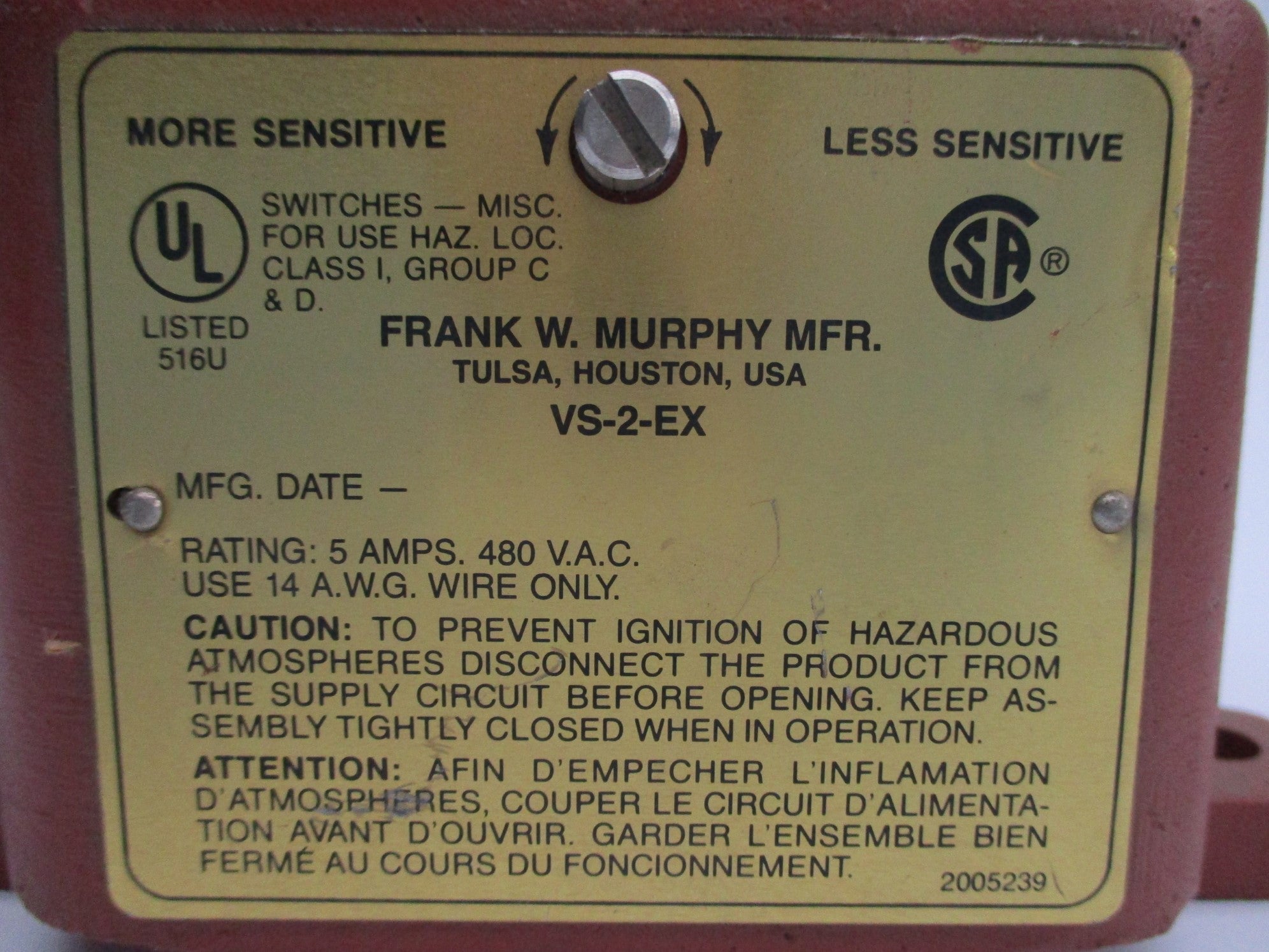 FRANK W. MURPHY VS-2-EX UNMP