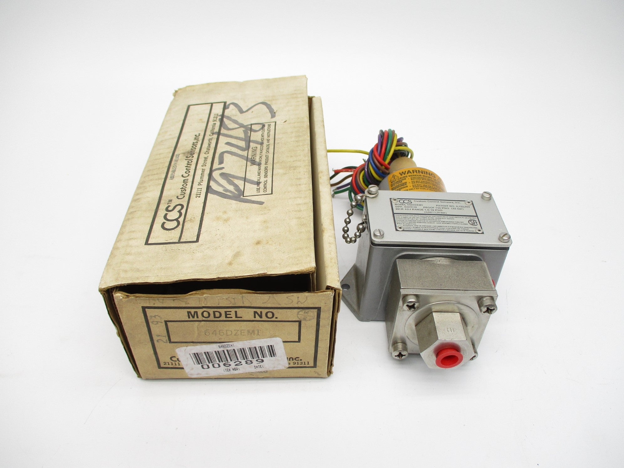 CUSTOM CONTROL SENSORS 646DZEM1 1.4/18PSID NSMP