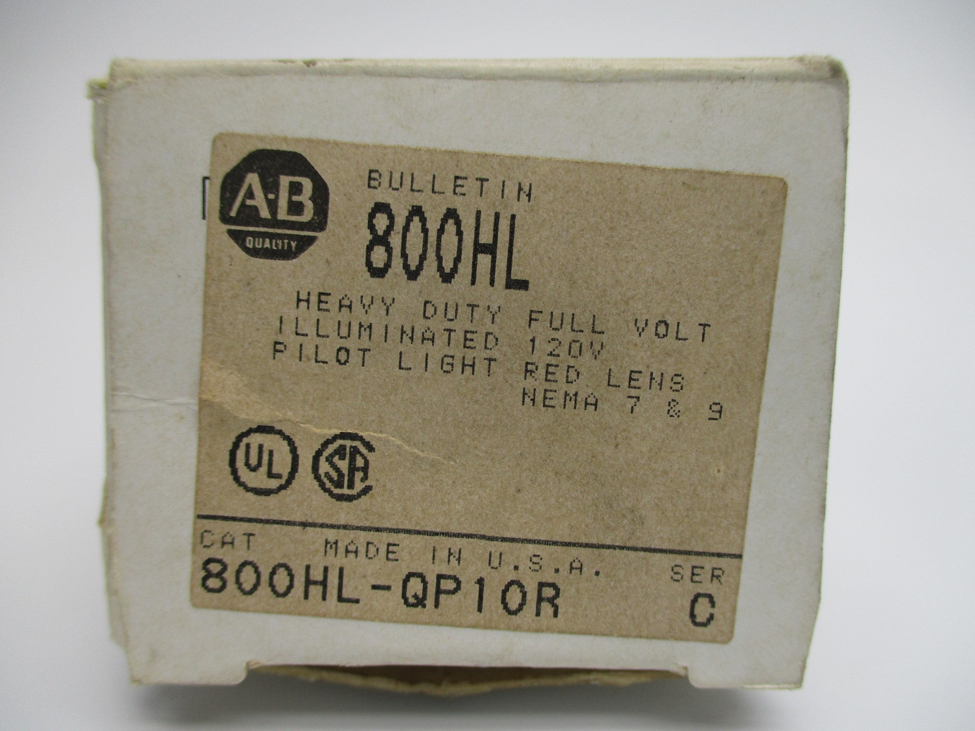 ALLEN BRADLEY 800HL-QP10R SER. C (BK/YL) NSMP