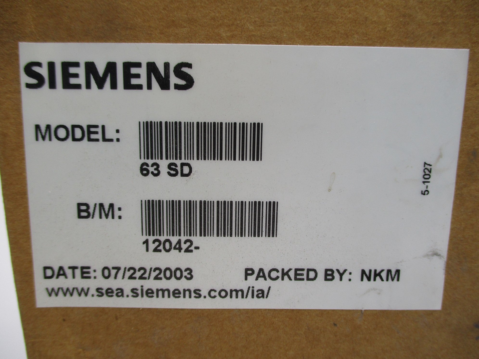 SIEMENS 63SD NSMP