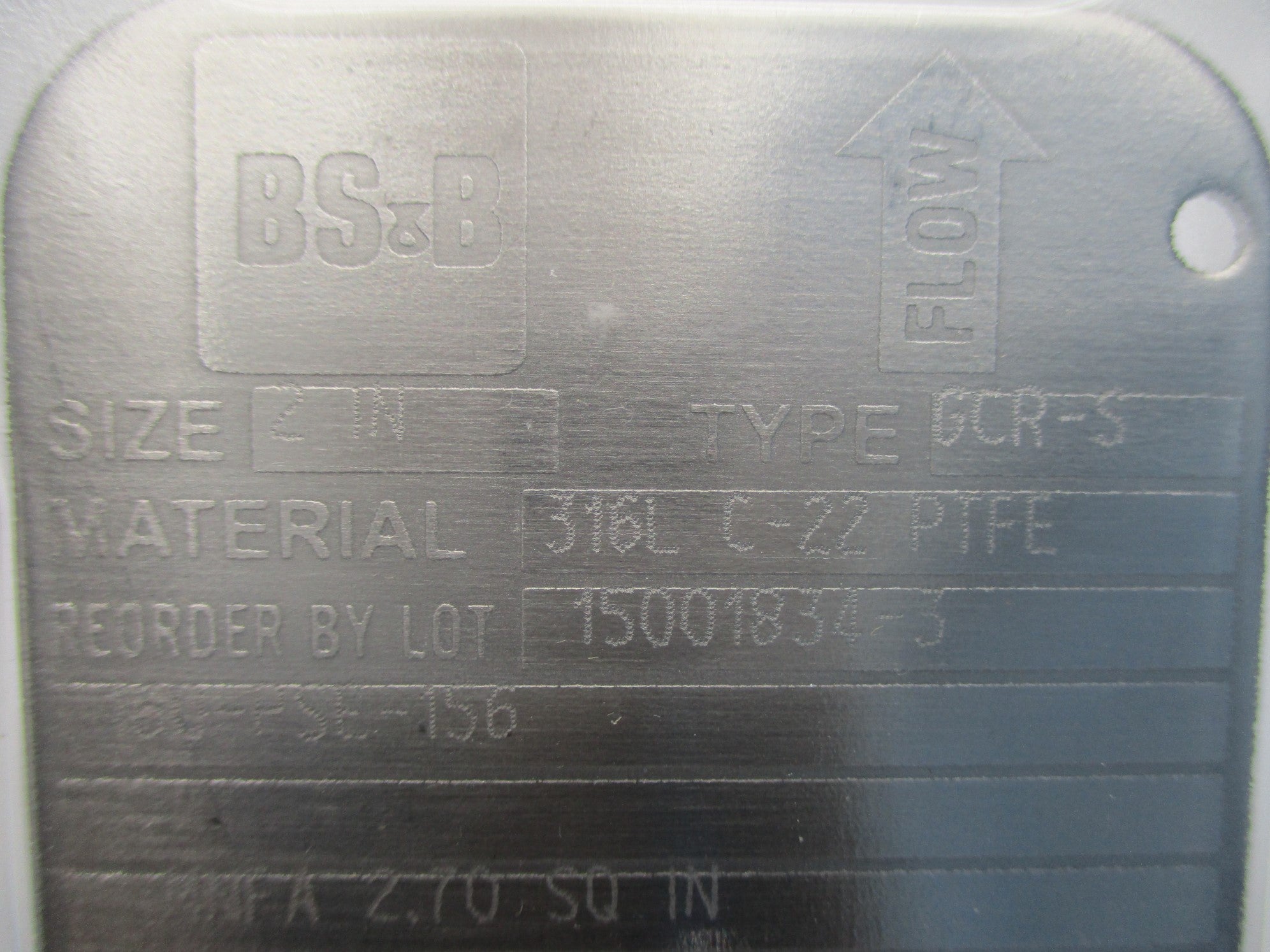 BS&B GCR-S 2" NSFS