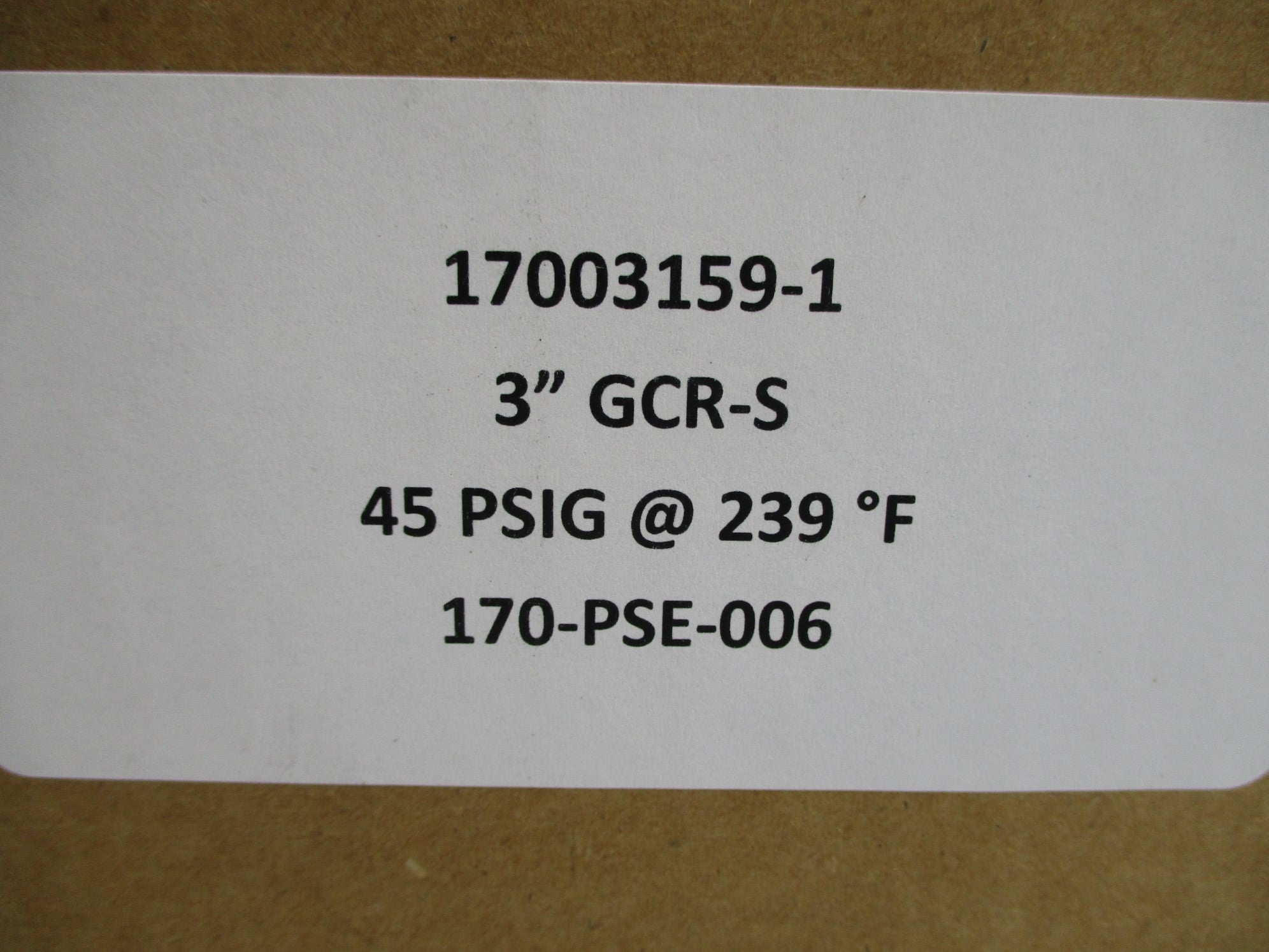 BS&B GCR-S 3" 45PSIG NSMP