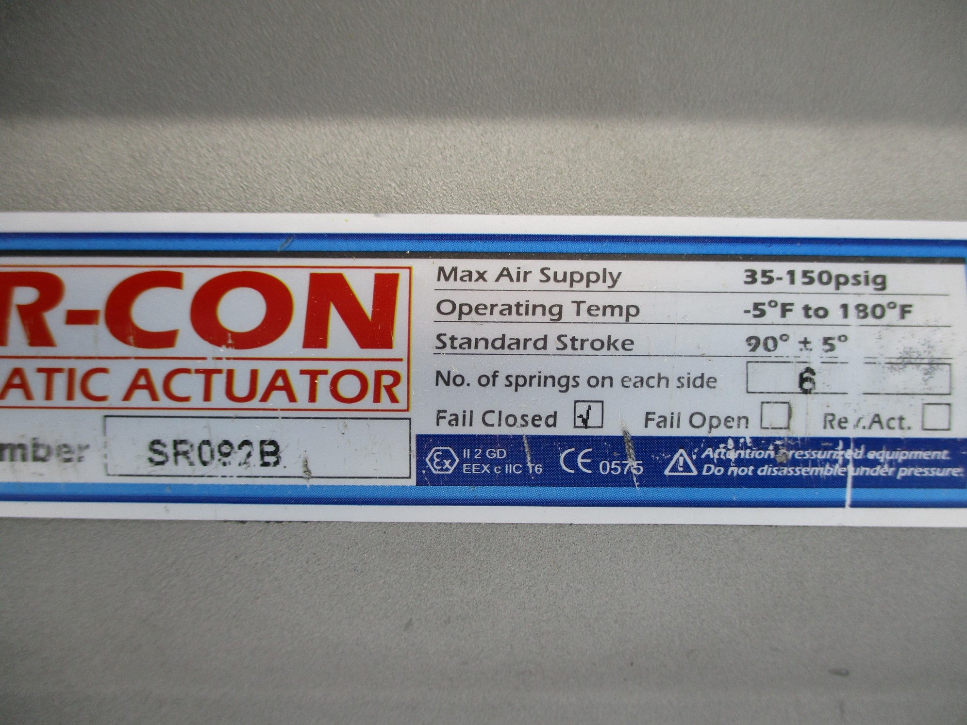 AIR-CON SR092B 35-150PSIG UNMP