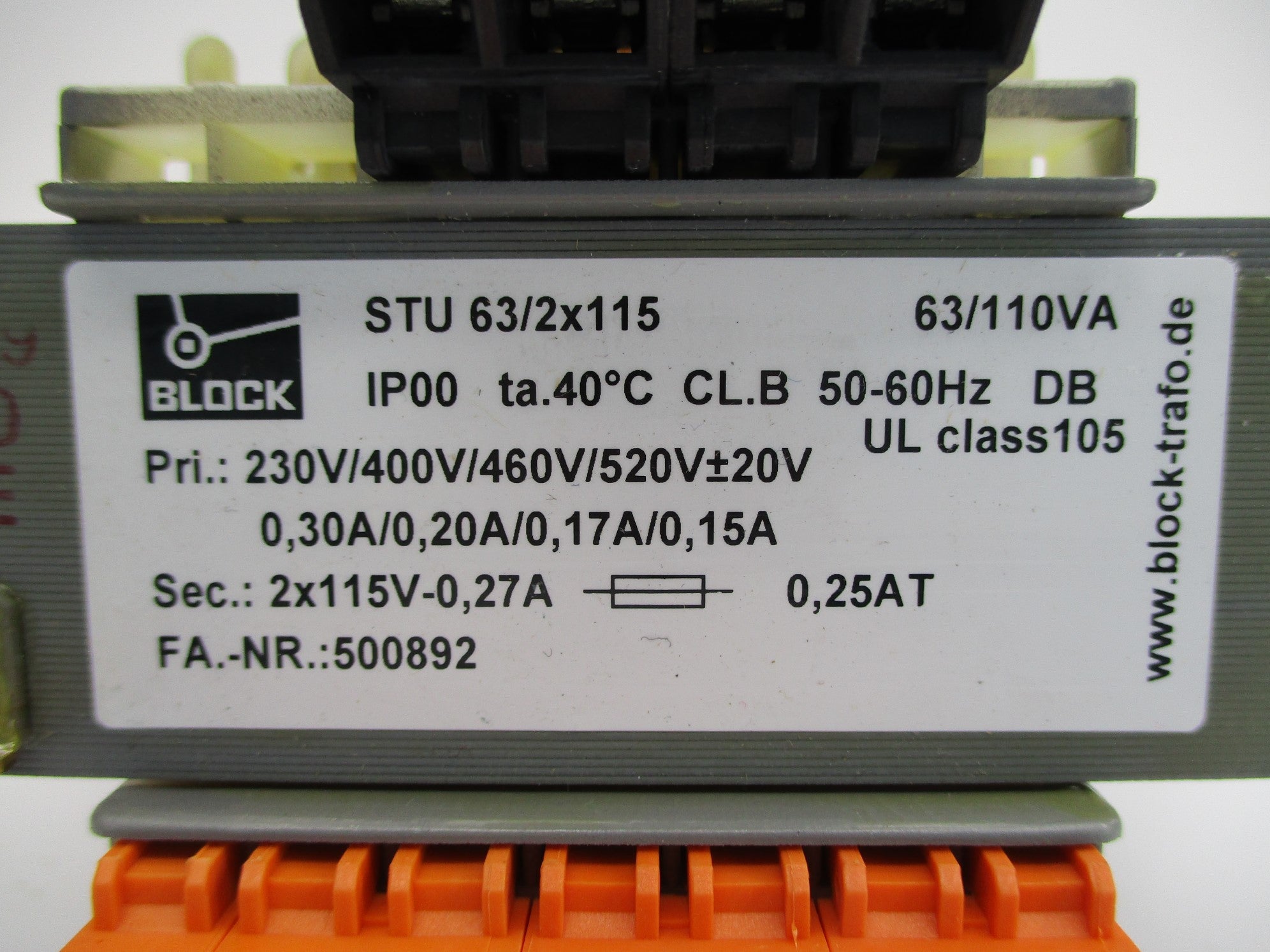 BLOCK STU63/2X115 NSNP