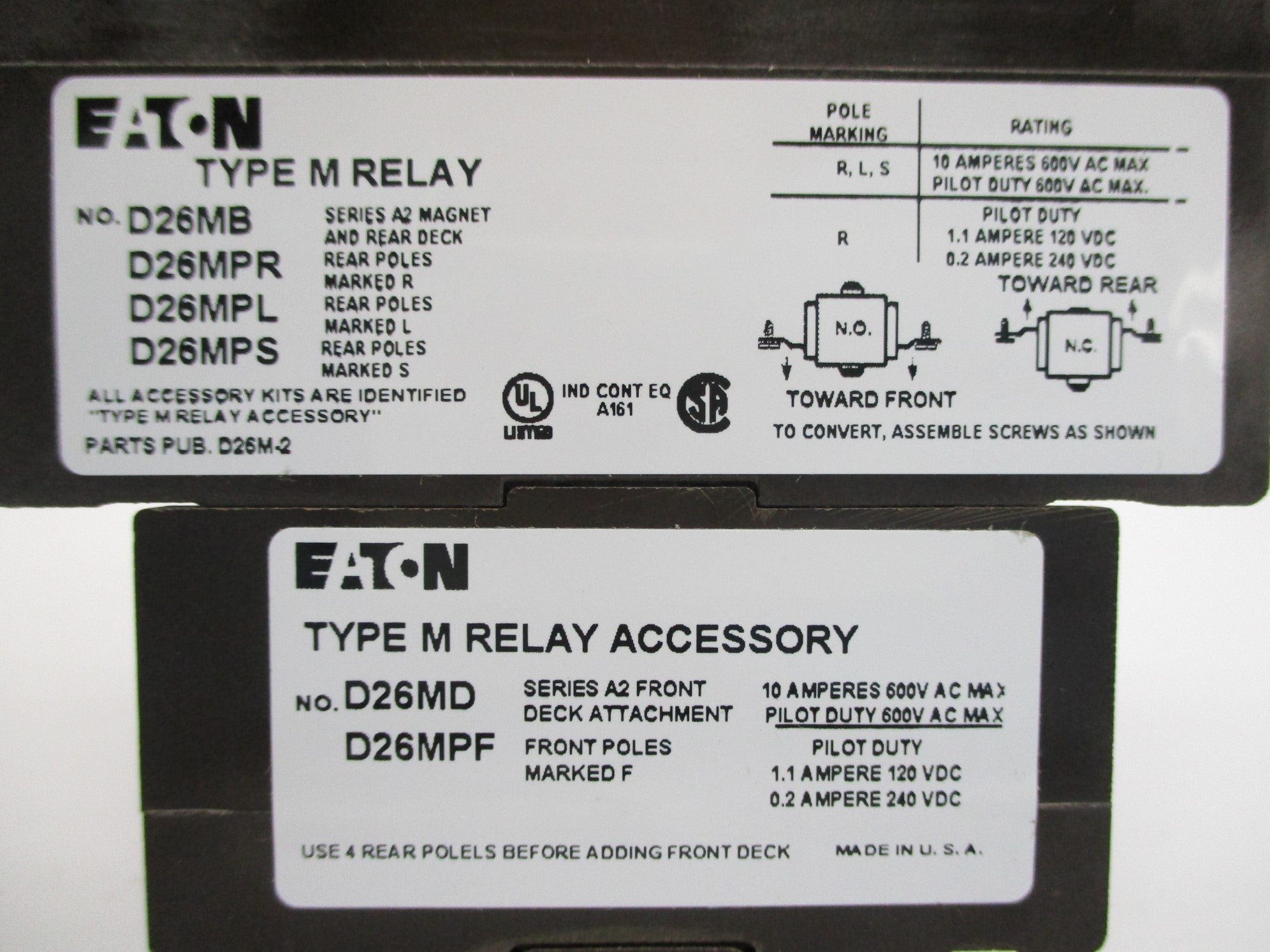 EATON D26YED300-2 TYPE M 10A 110/120V NSNP