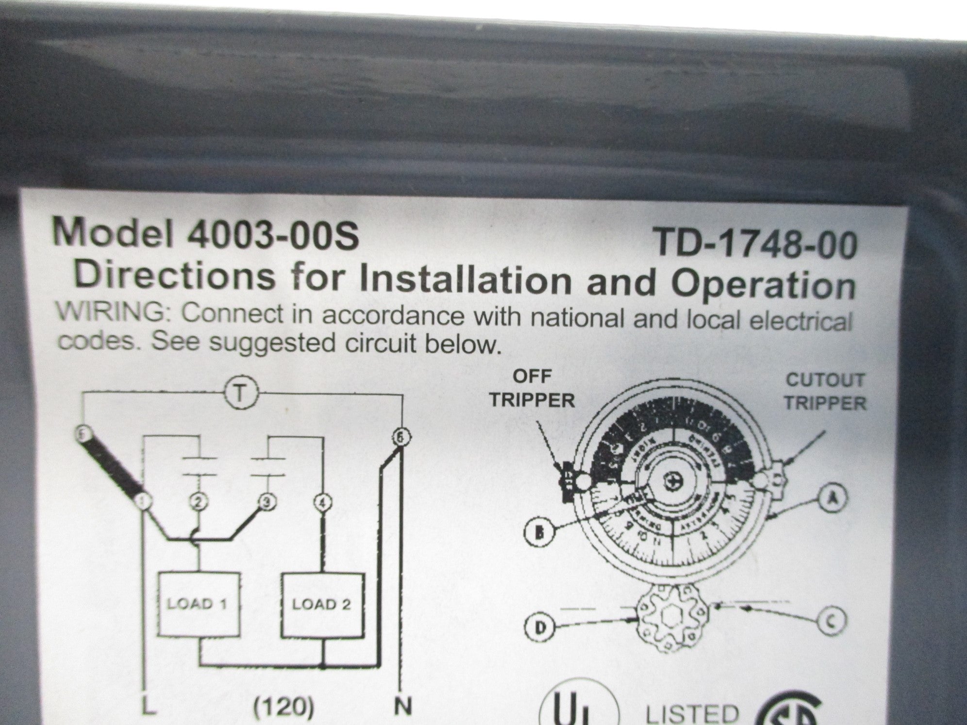 HMT 4003-00S TD-1748-00 UNMP