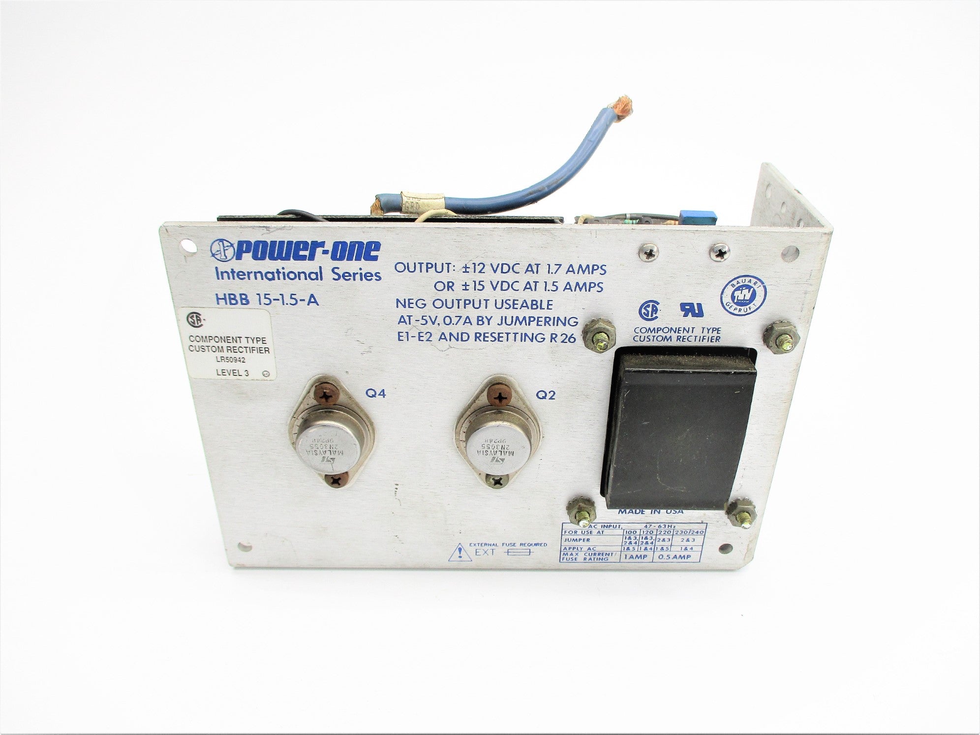 POWER-ONE HBB15-1.5-A 230/240VAC 1A UNMP