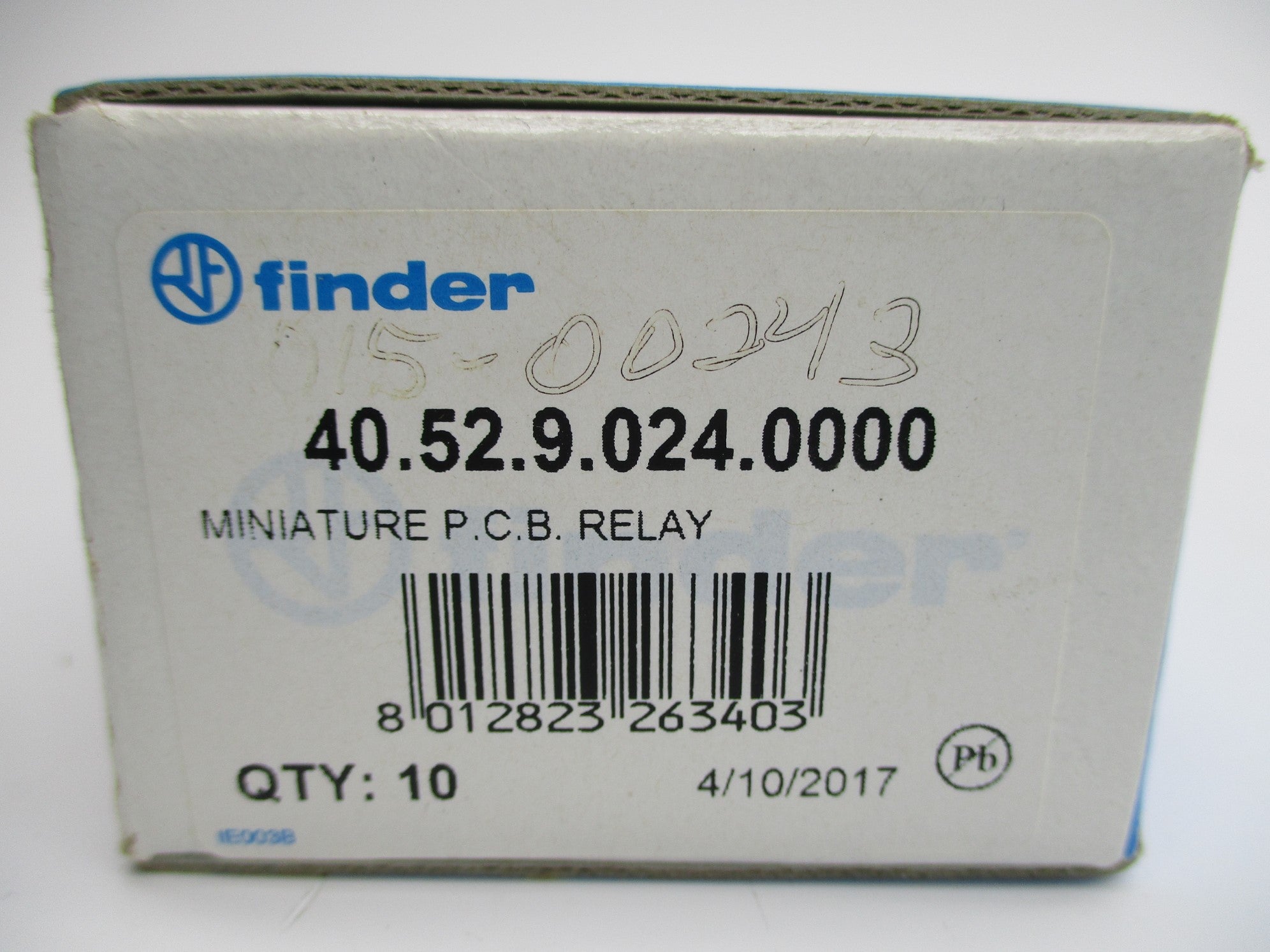 FINDER 40.52.9.024.0000 24VDC 8A 250VAC (PKG OF 10) NSMP